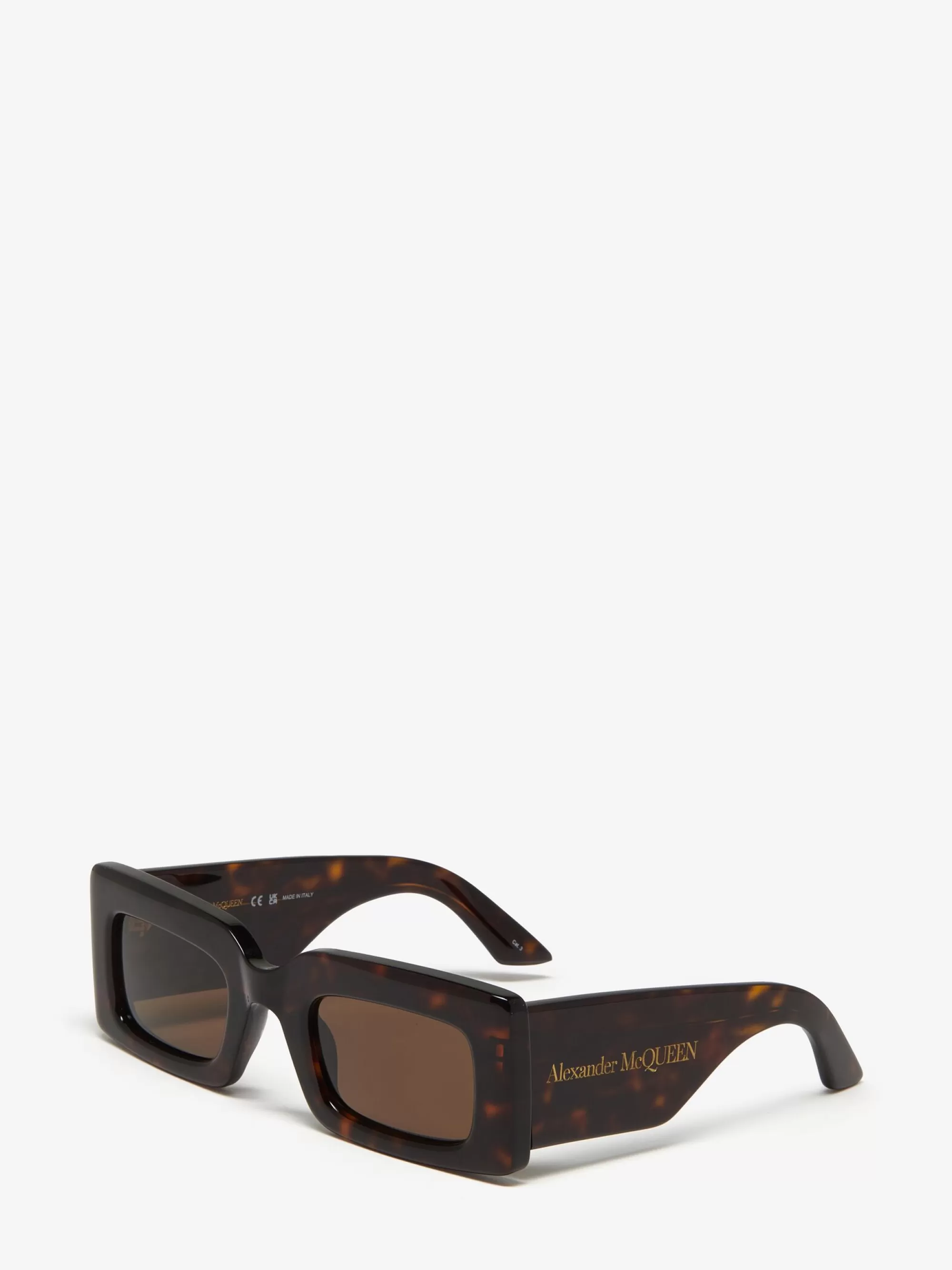 Women's Bold Rectangular Sunglasses in >Alexander McQueen Clearance