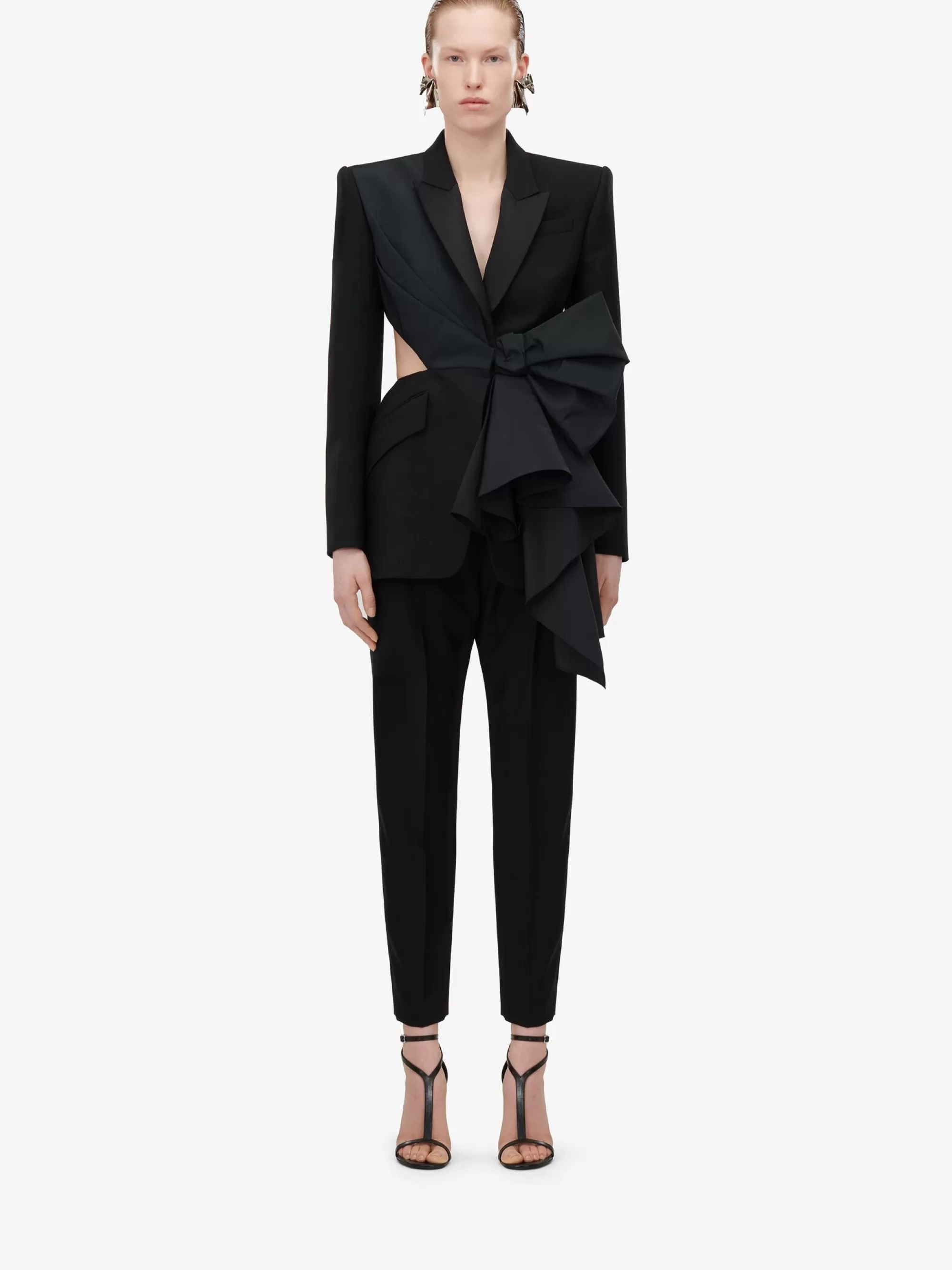 Women's Bow Slashed Jacket in >Alexander McQueen Outlet