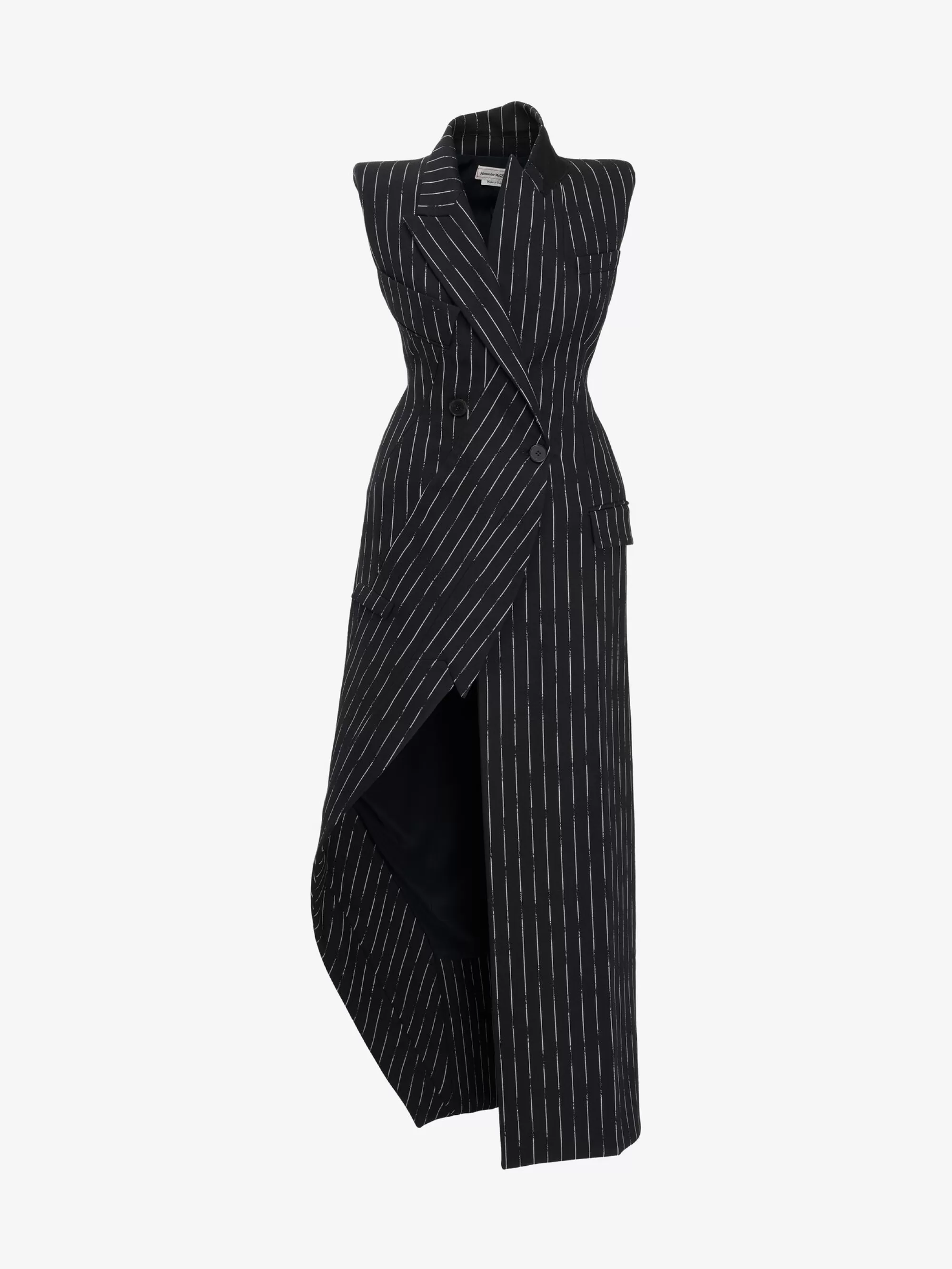 Women's Broken Pinstripe Tailored Dress in >Alexander McQueen Flash Sale