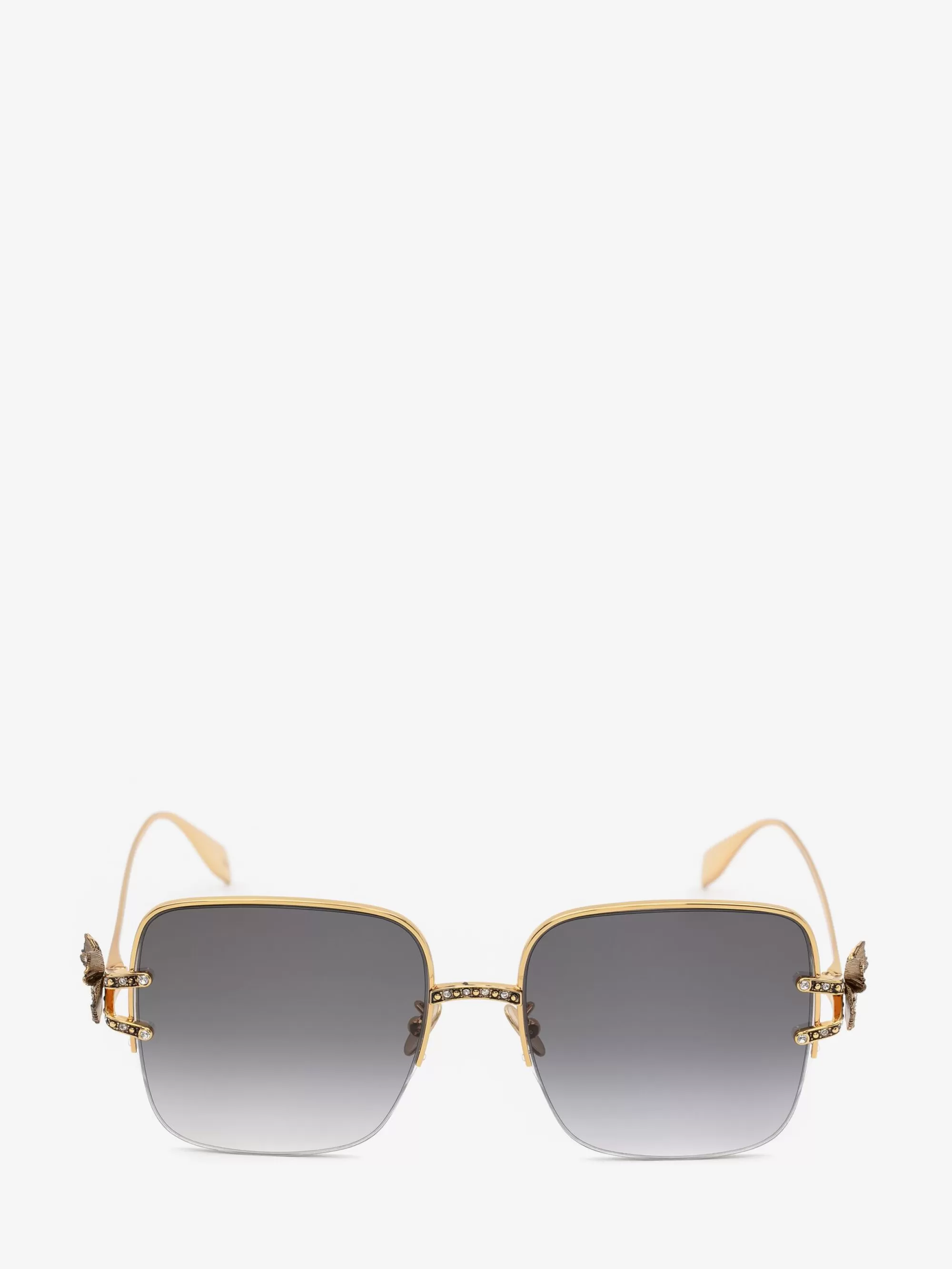 Women's Butterfly Jewelled Square Sunglasses in >Alexander McQueen Shop