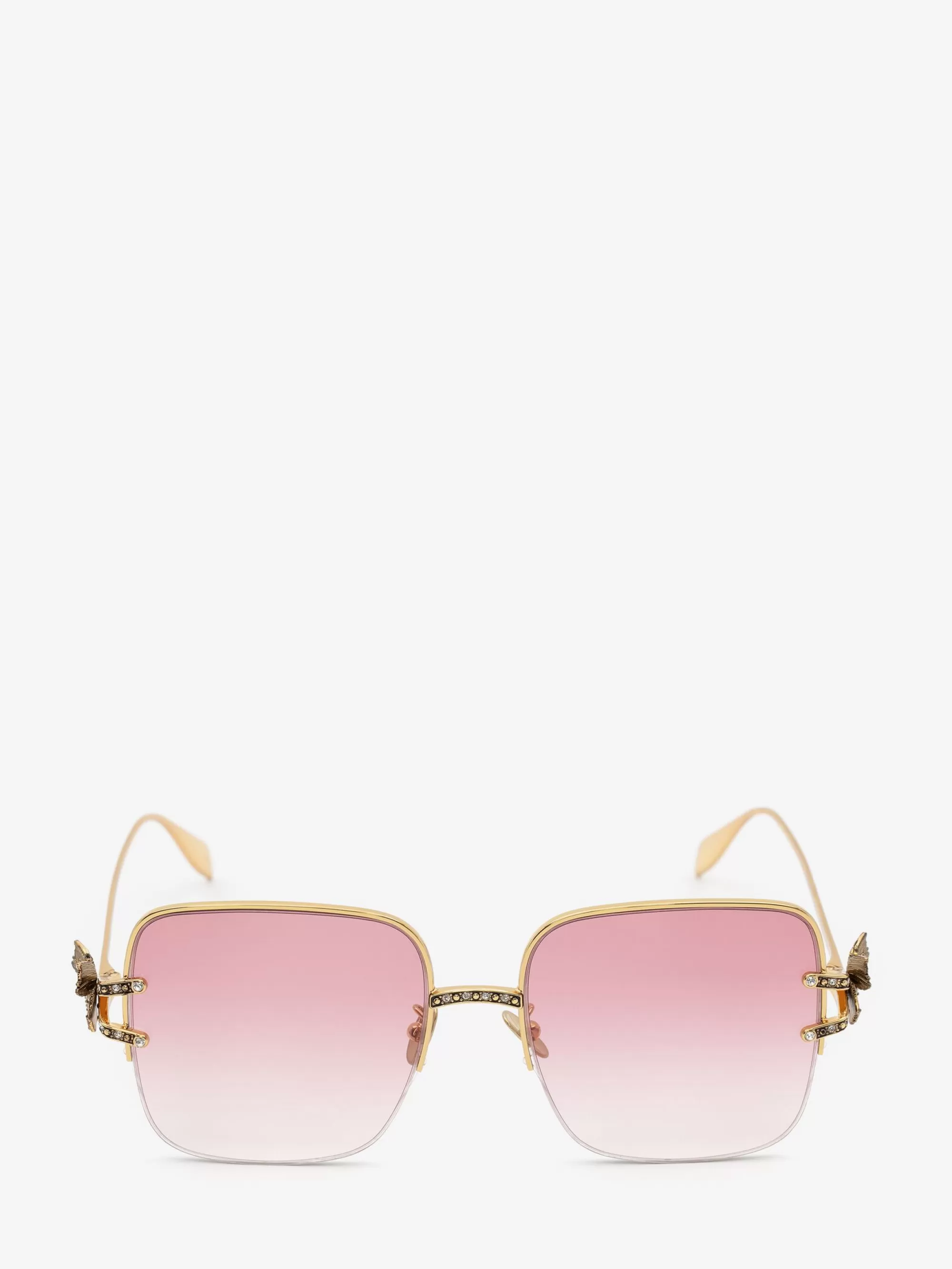 Women's Butterfly Jewelled Square Sunglasses in >Alexander McQueen Discount