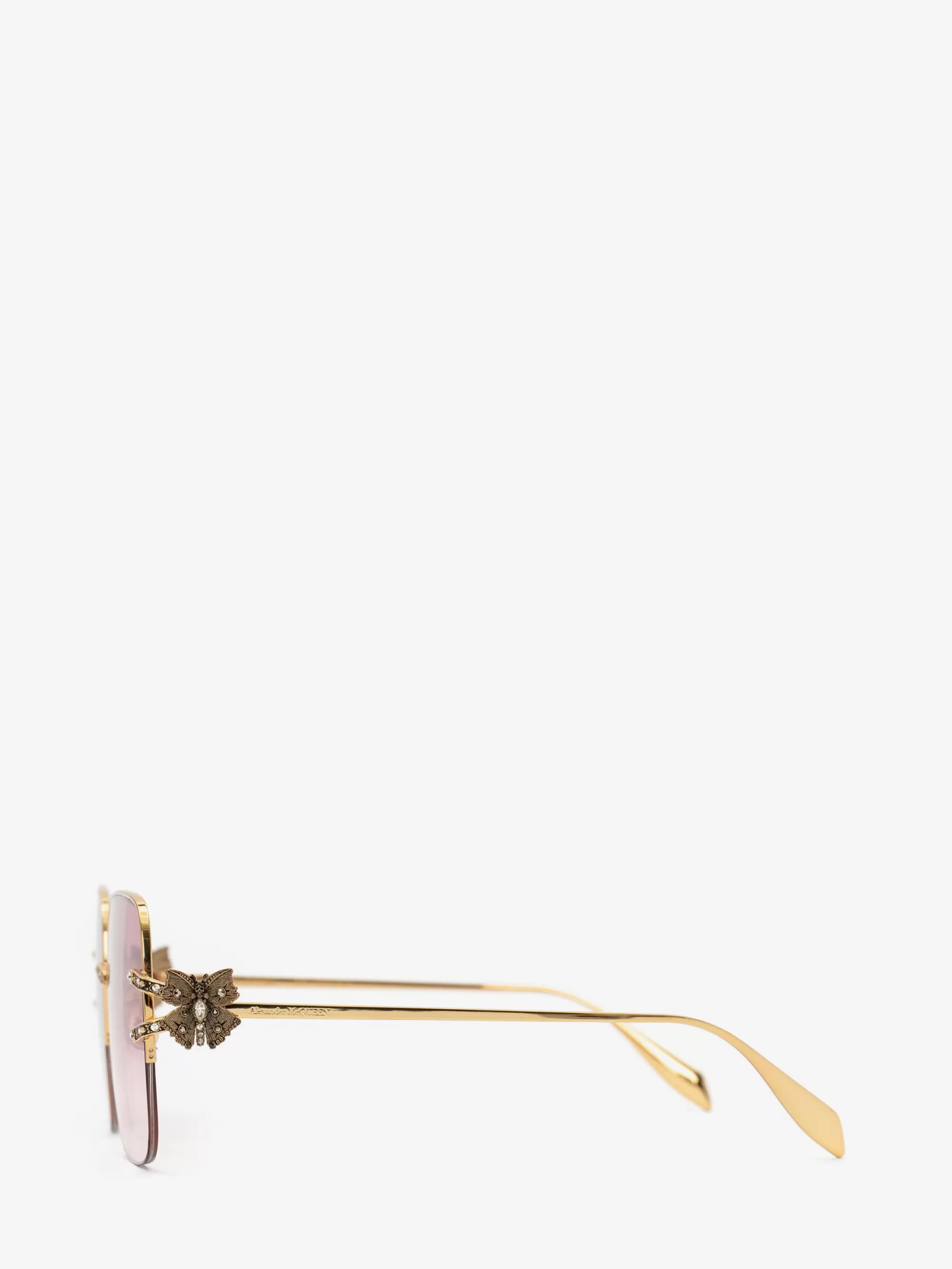 Women's Butterfly Jewelled Square Sunglasses in >Alexander McQueen Discount