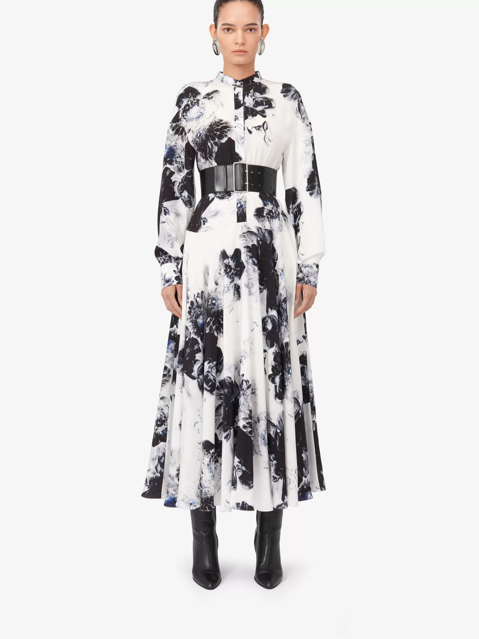 Women's Chiaroscuro Shirt Dress in >Alexander McQueen Online