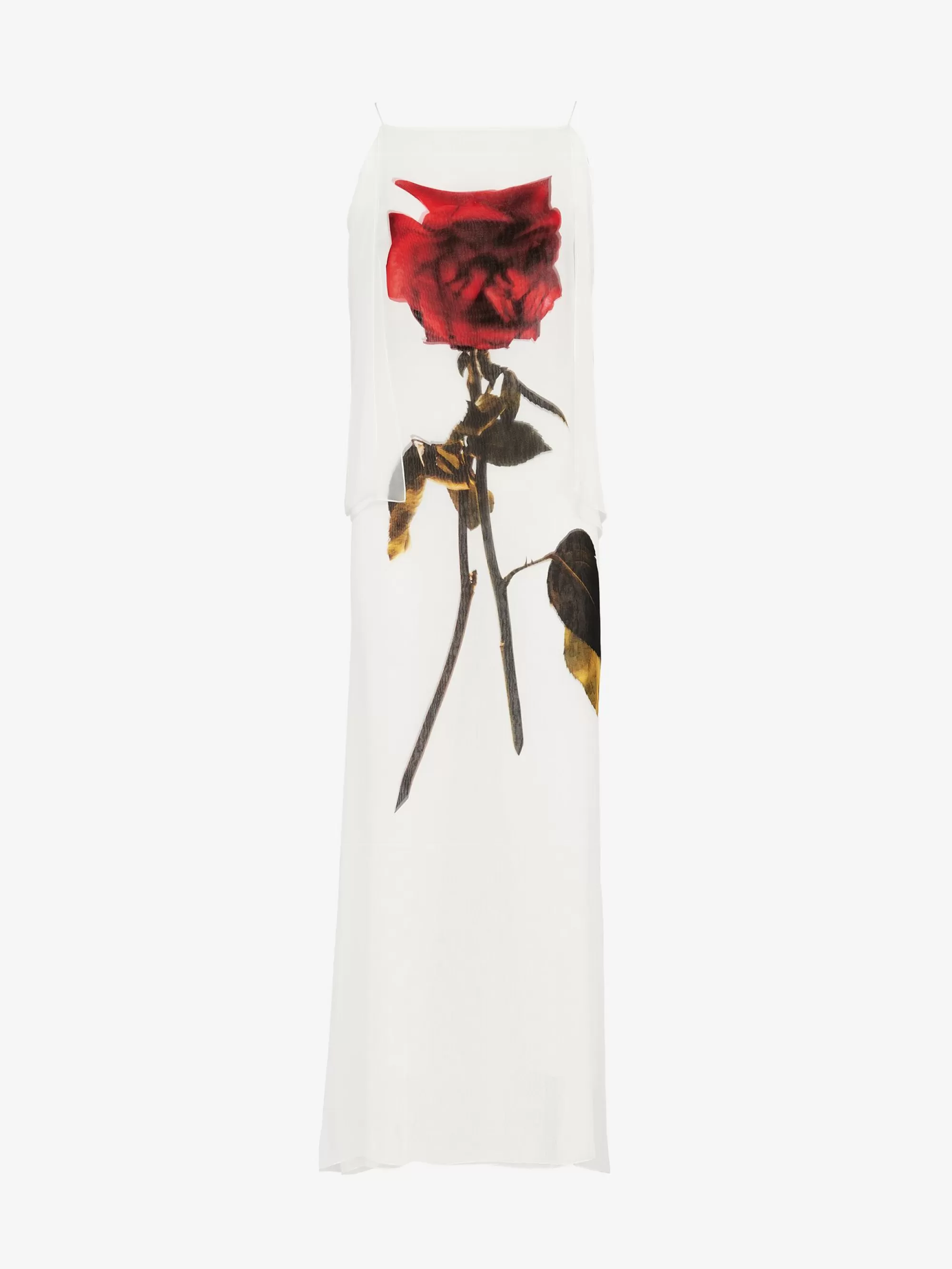 Women's Chiffon Shadow Rose Slip Dress in >Alexander McQueen Cheap