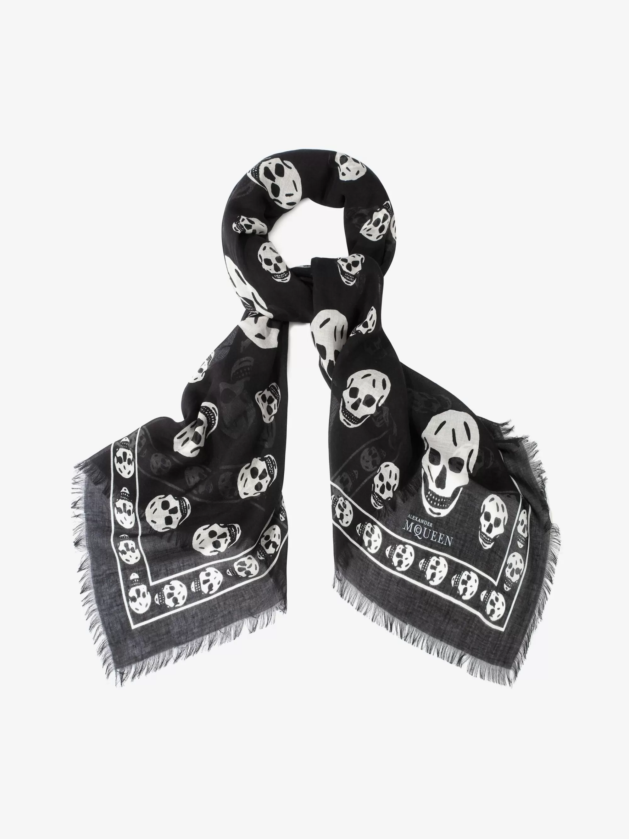 Women's Classic Silk Blend Skull Scarf in >Alexander McQueen Discount