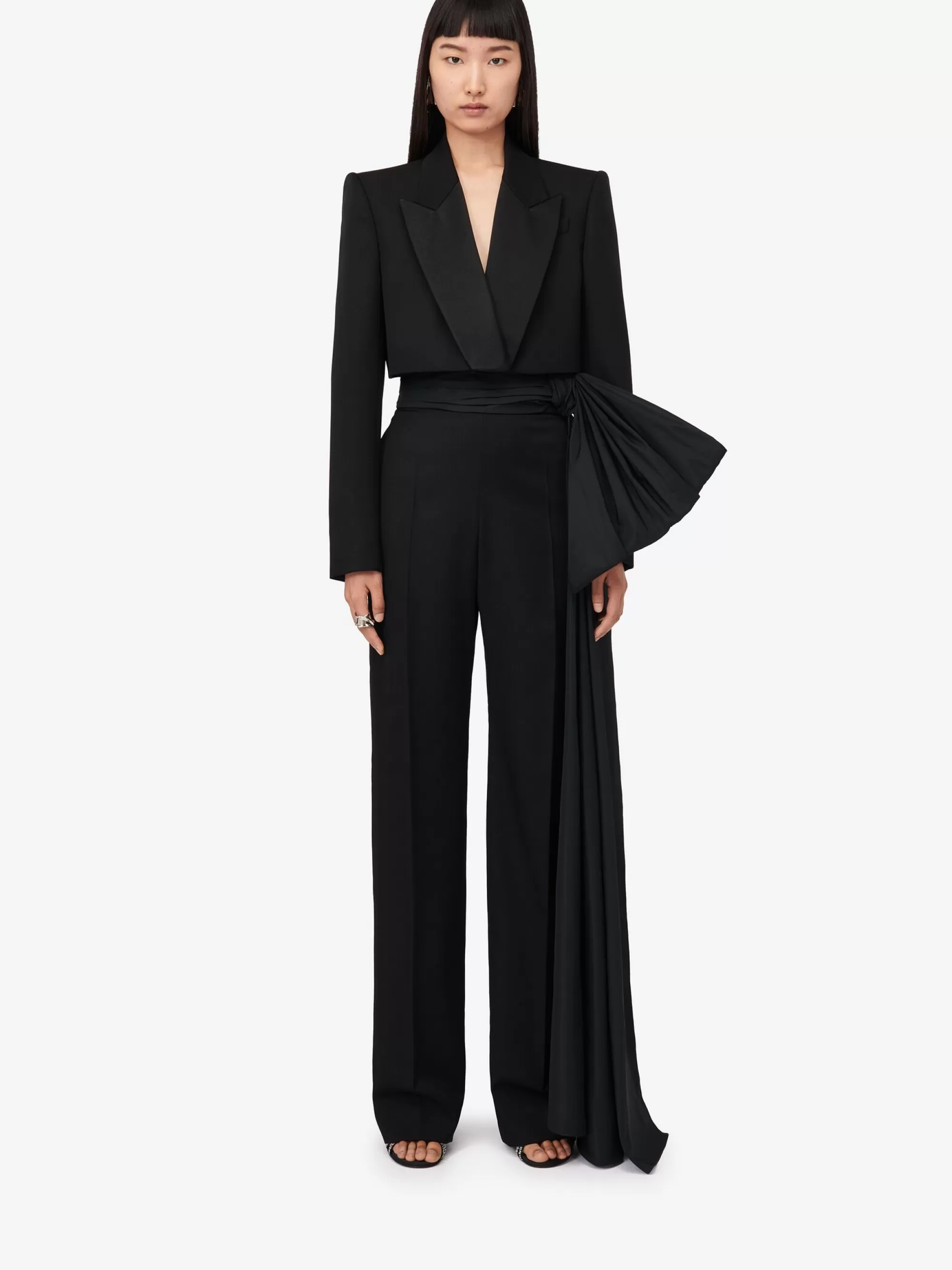 Women's Cropped Tuxedo Jacket in >Alexander McQueen Store