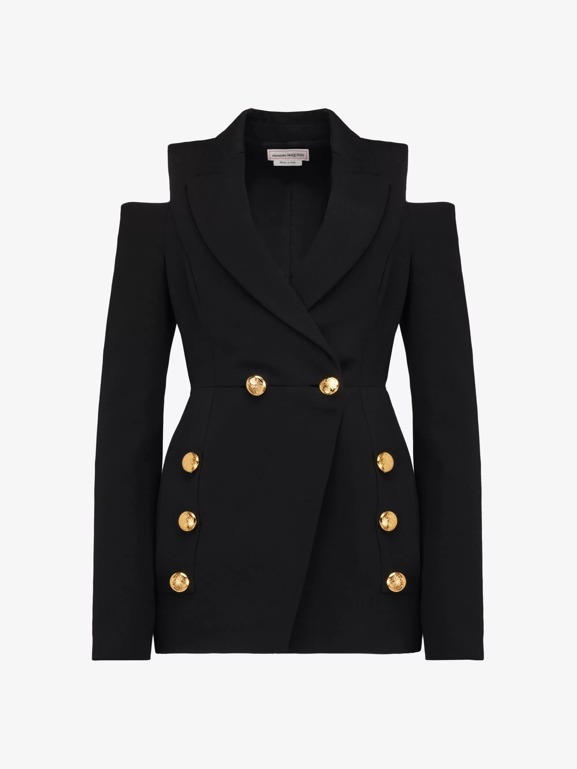 Women's Cut-out Double-breasted Military Jacket in >Alexander McQueen Shop