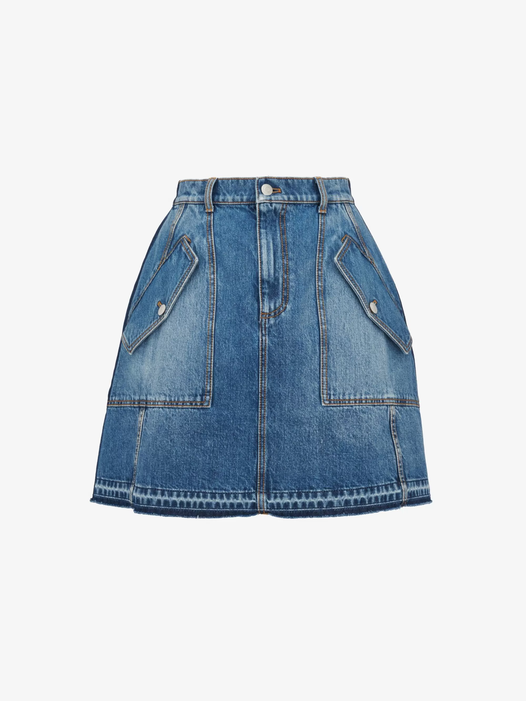 Women's Denim Mini Skirt in >Alexander McQueen Store