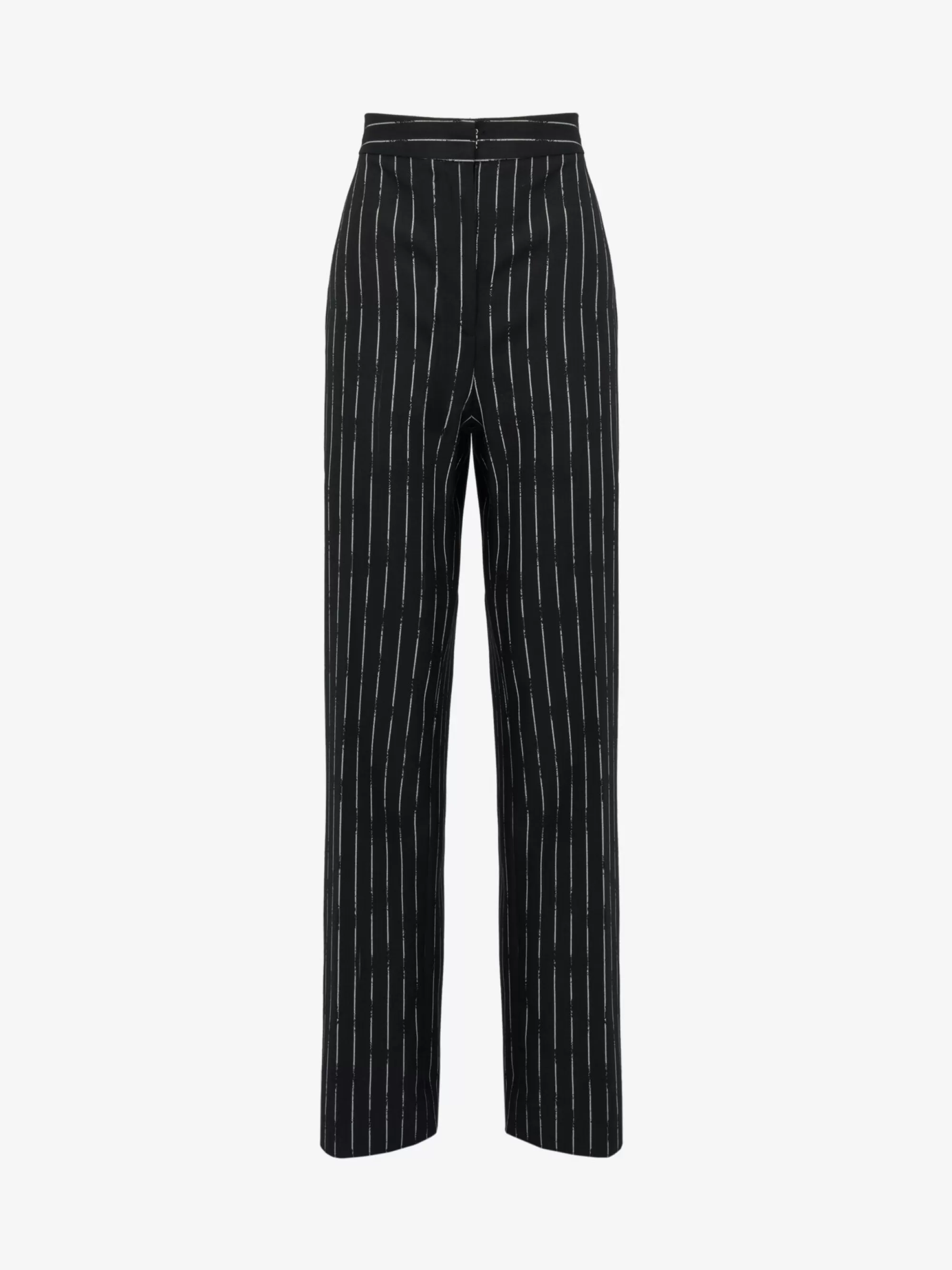 Women's Double Pleat Wide Leg Trousers in >Alexander McQueen Outlet