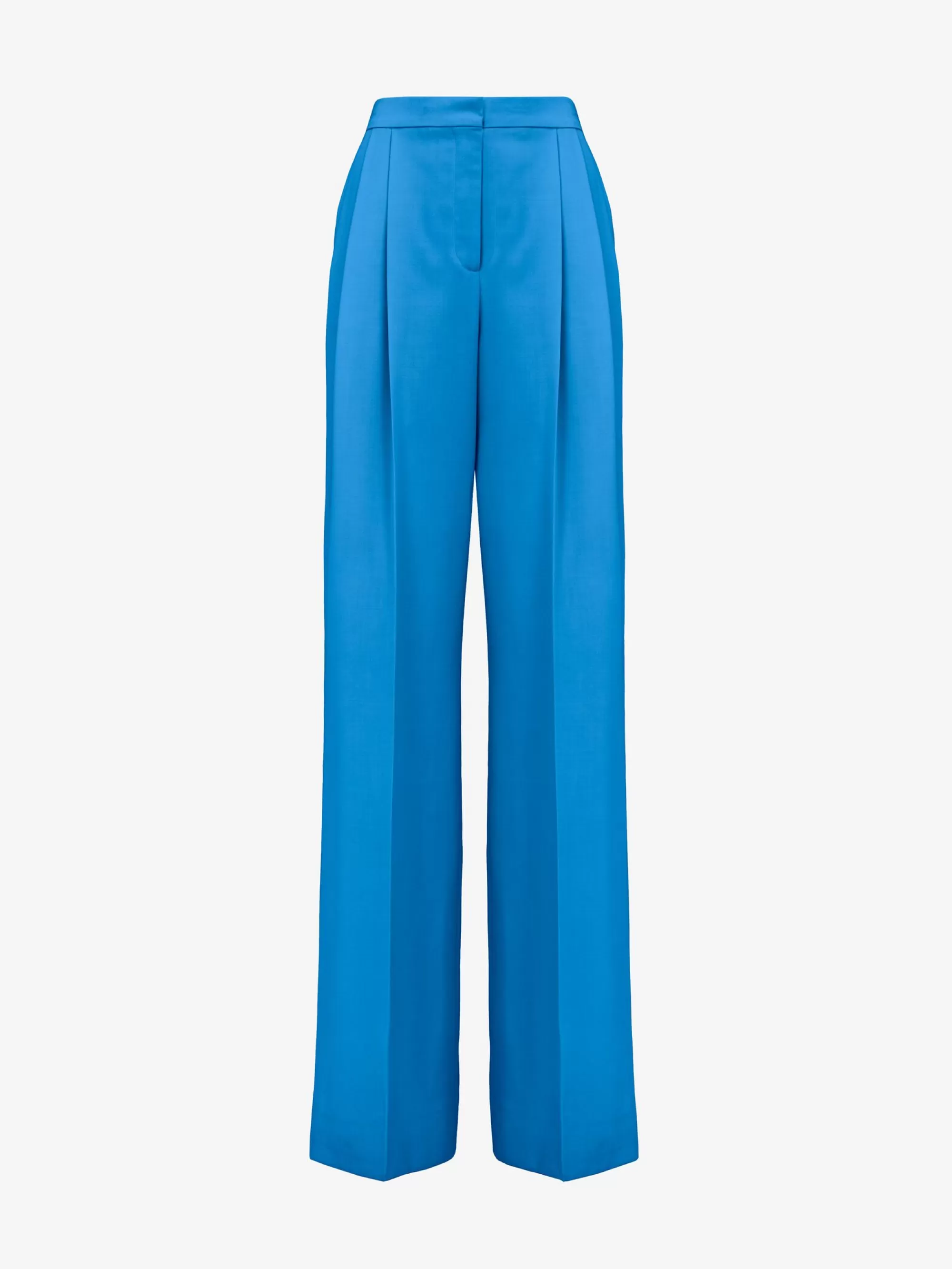 Women's Double Pleat Wide Leg Trousers in >Alexander McQueen Outlet