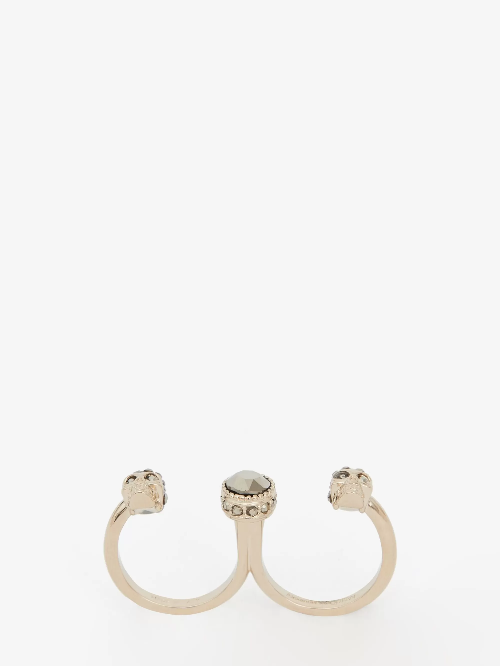 Women's Double Skull Ring in >Alexander McQueen New