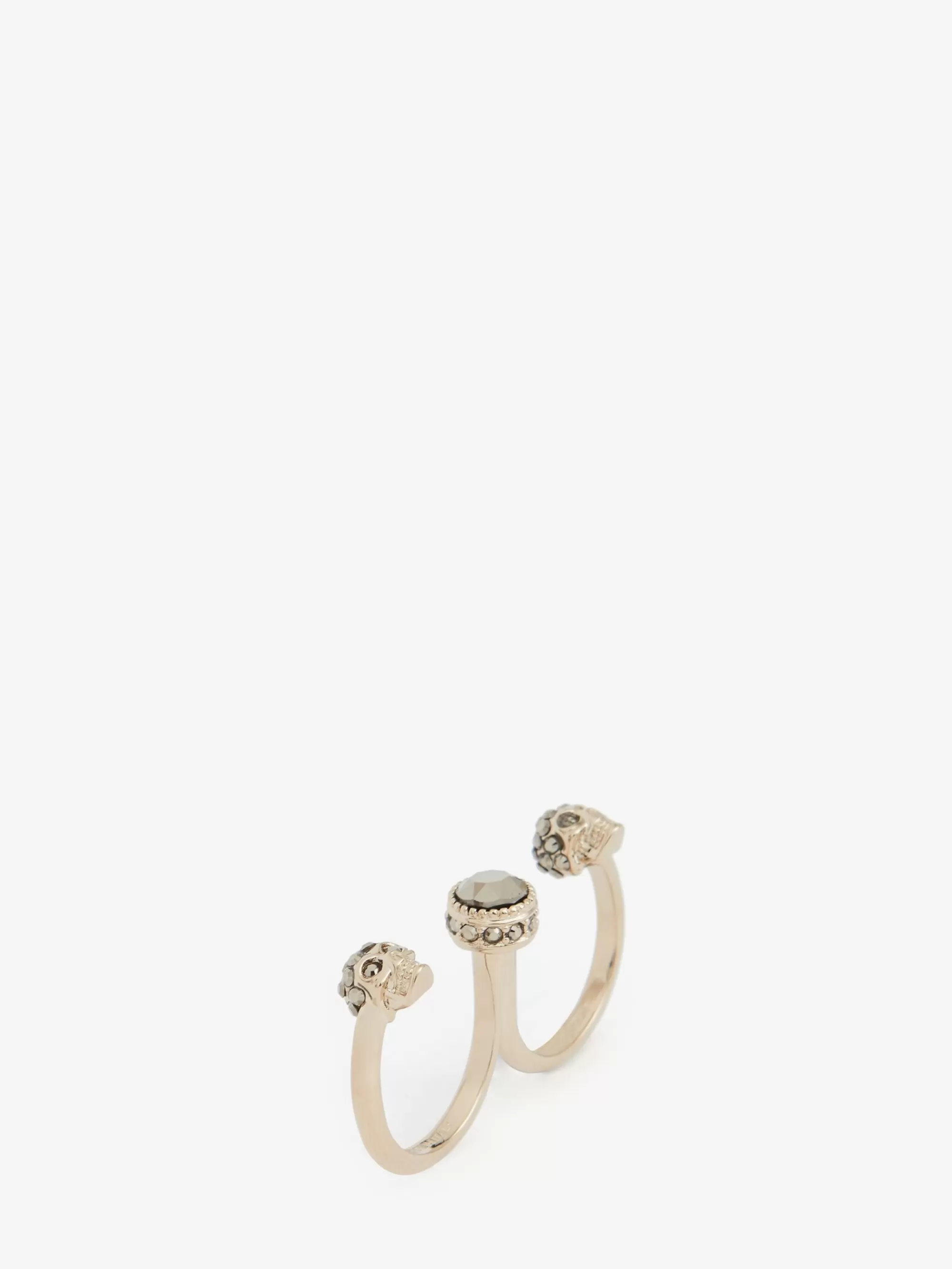 Women's Double Skull Ring in >Alexander McQueen New