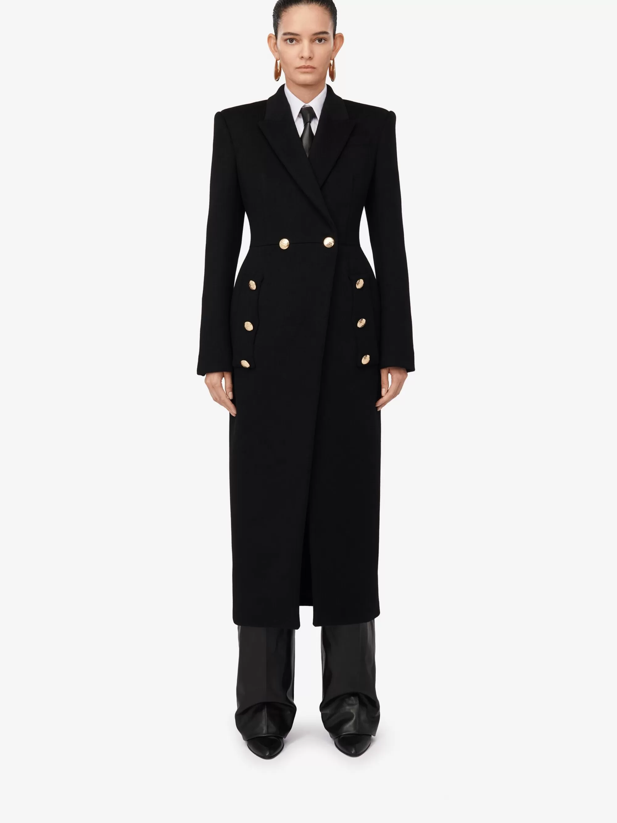 Women's Double-breasted Military Coat in >Alexander McQueen New