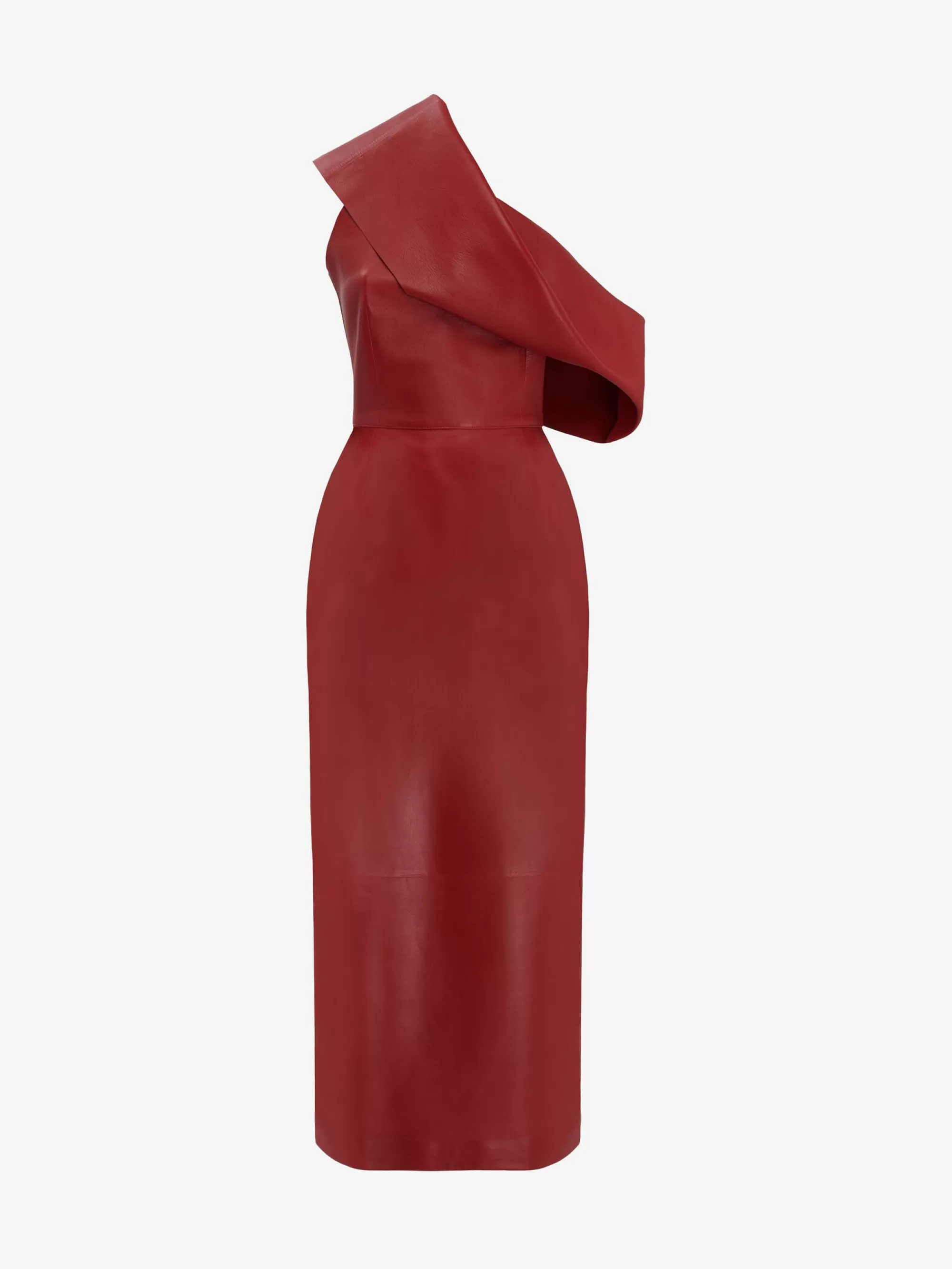 Women's Drape Leather Dress in >Alexander McQueen Fashion