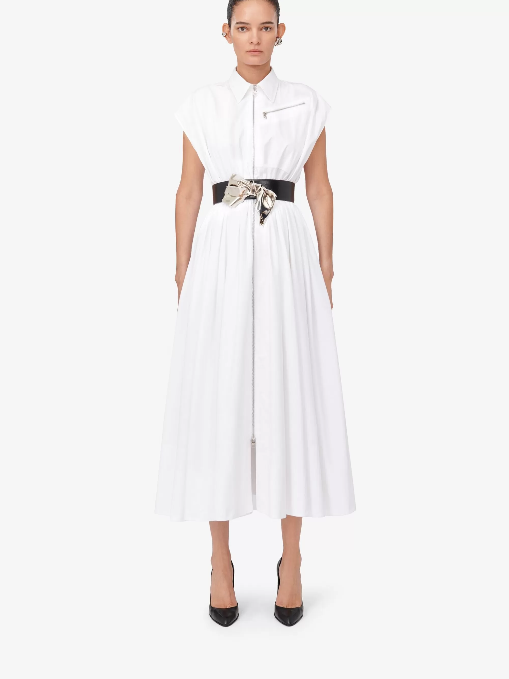 Women's Dropped Shoulder Shirt Dress in >Alexander McQueen Outlet