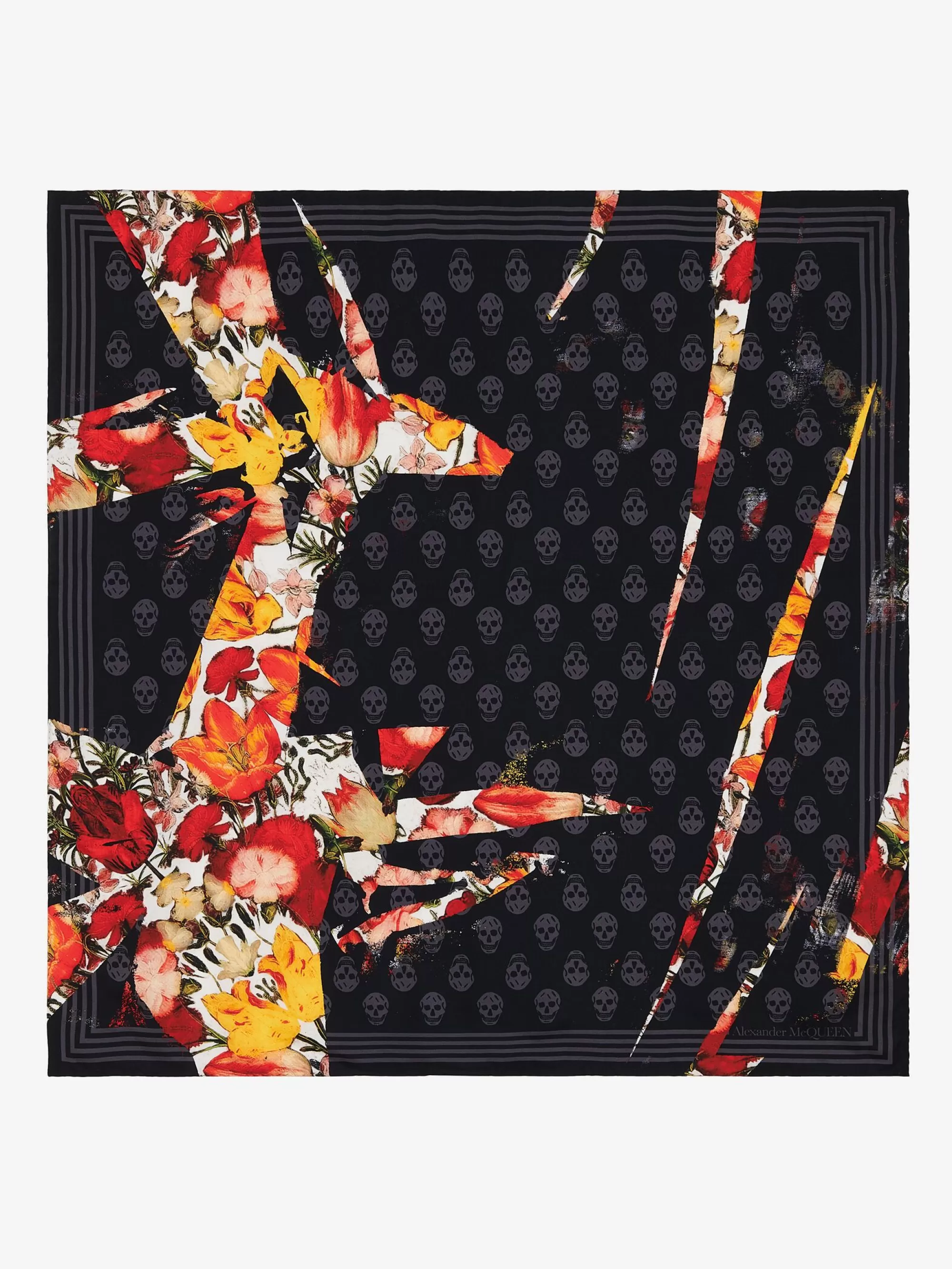 Women's Dutch Floral Biker Foulard in >Alexander McQueen Cheap