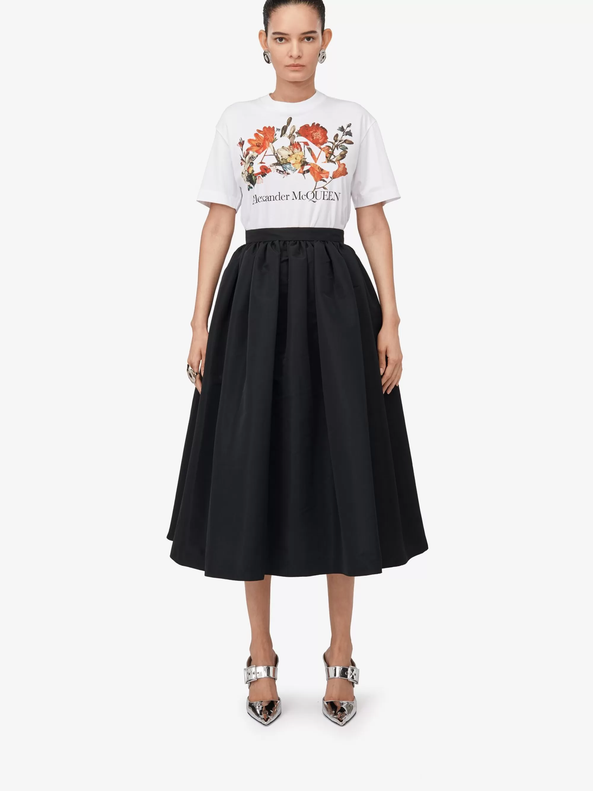 Women's Dutch Flower Logo T-shirt in >Alexander McQueen Best