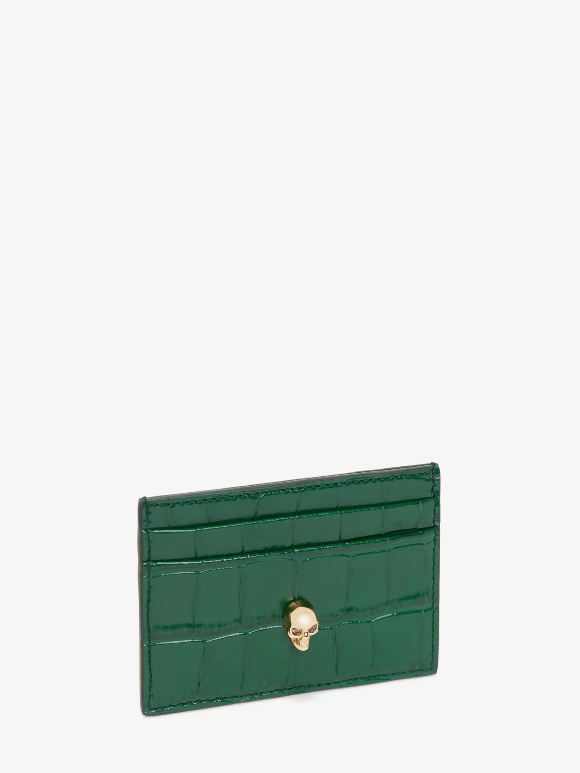 Women's Embossed Croc Card Holder in >Alexander McQueen Outlet