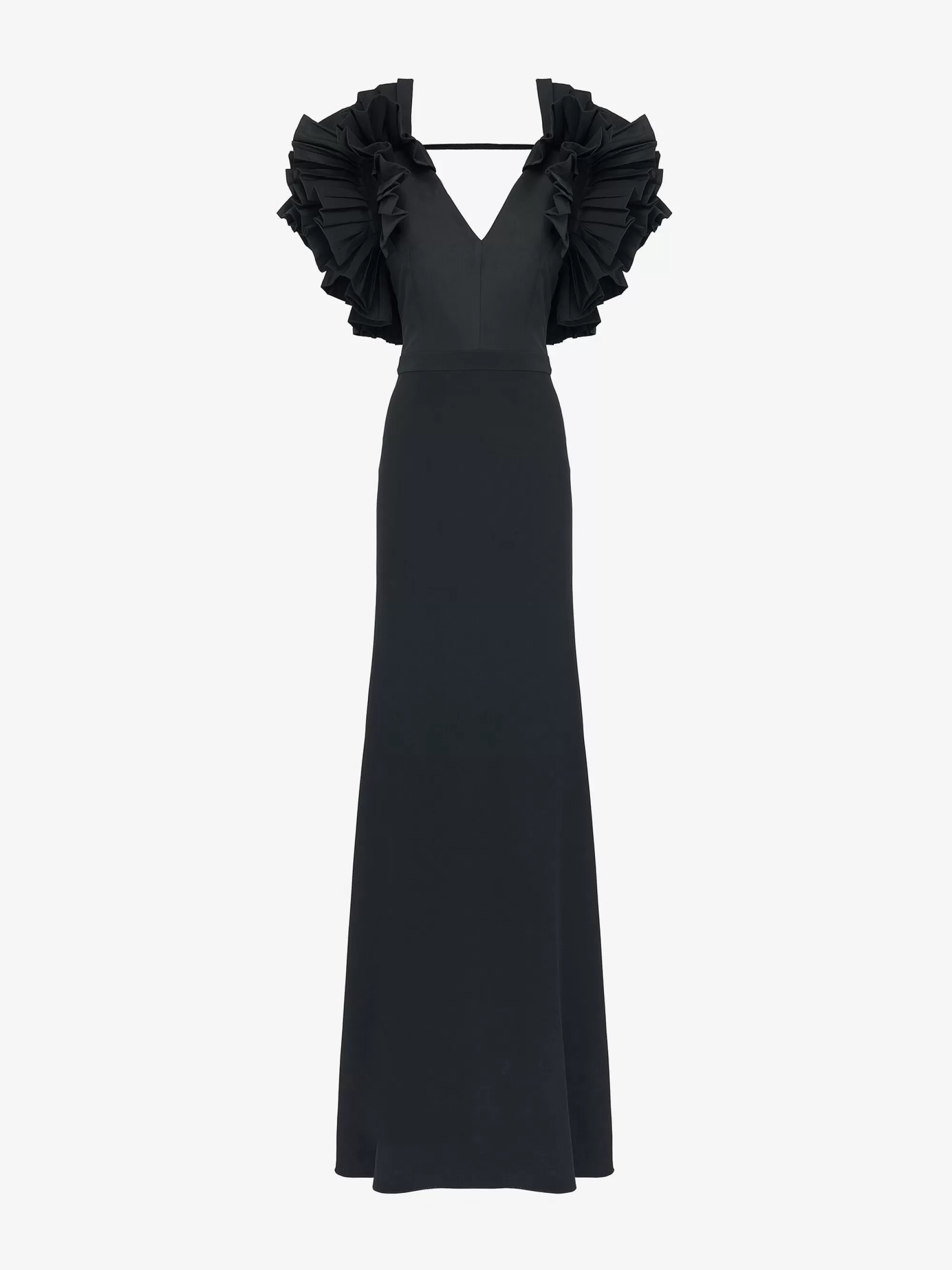 Women's Exploded Shoulder Evening Dress in >Alexander McQueen Fashion