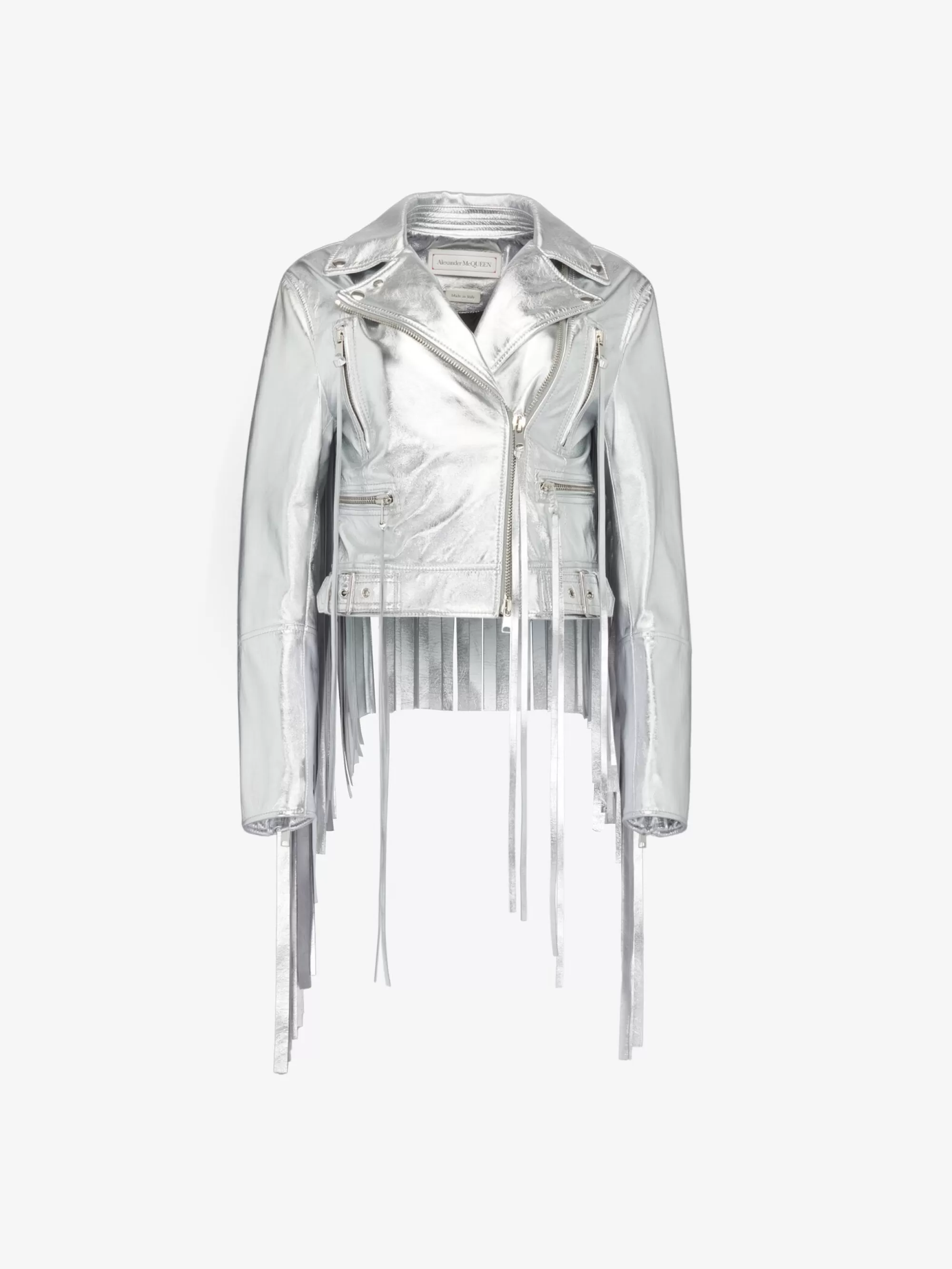 Women's Fringed Biker Jacket in >Alexander McQueen Hot