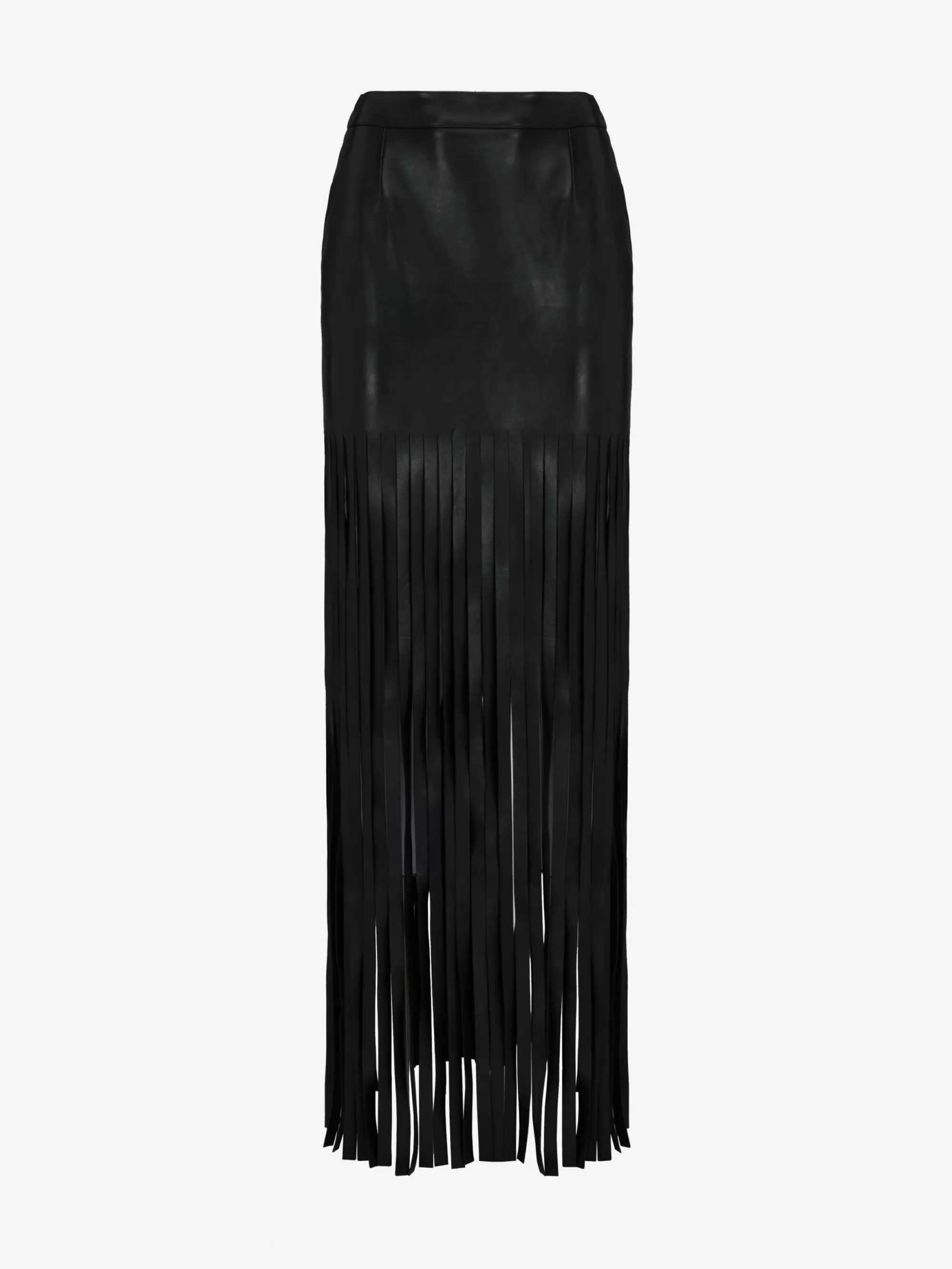 Women's Fringed Leather Skirt in >Alexander McQueen Discount