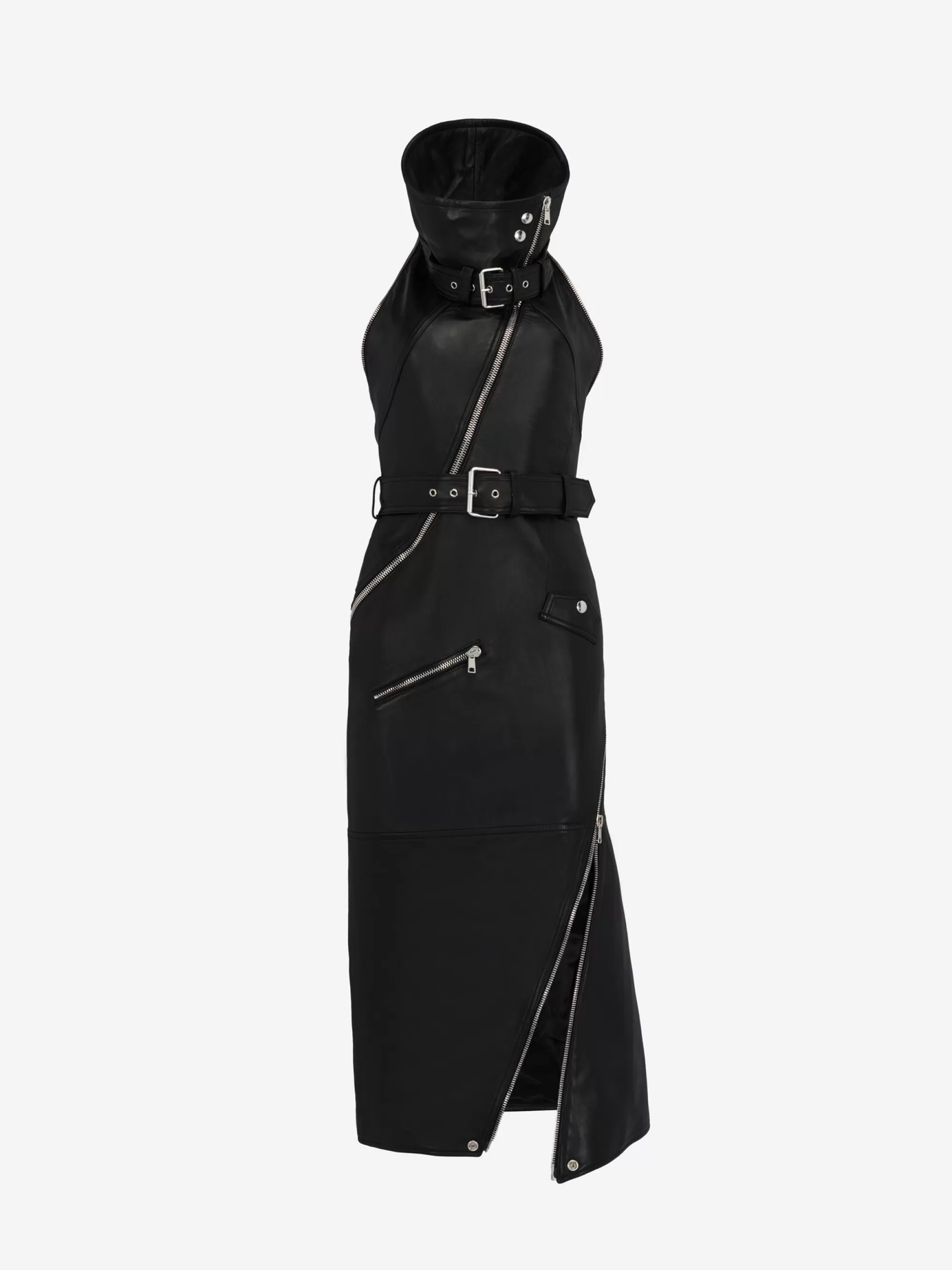 Women's Funnel Neck Biker Dress in >Alexander McQueen Best Sale