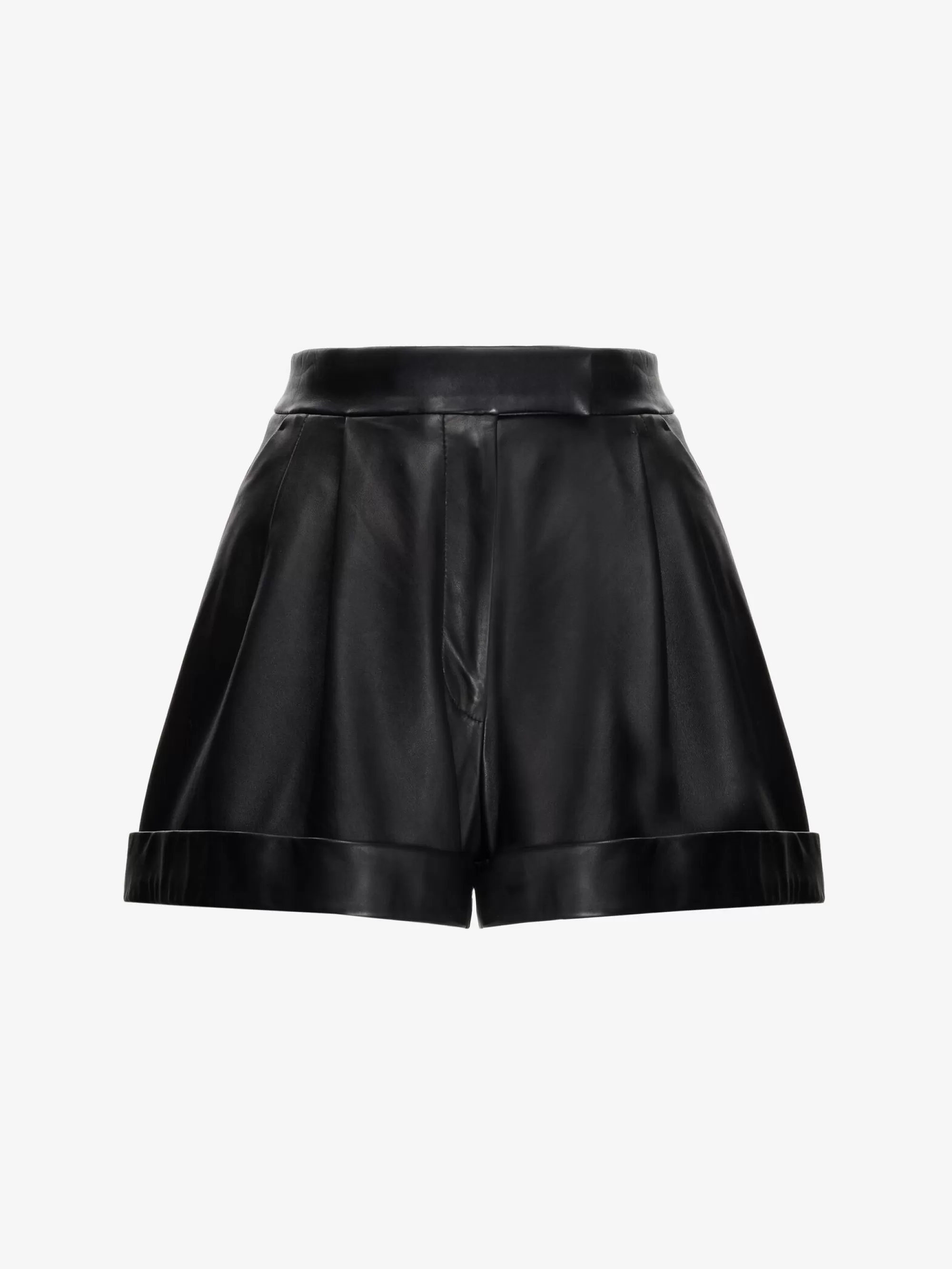 Women's High-waisted Leather Short in >Alexander McQueen Outlet