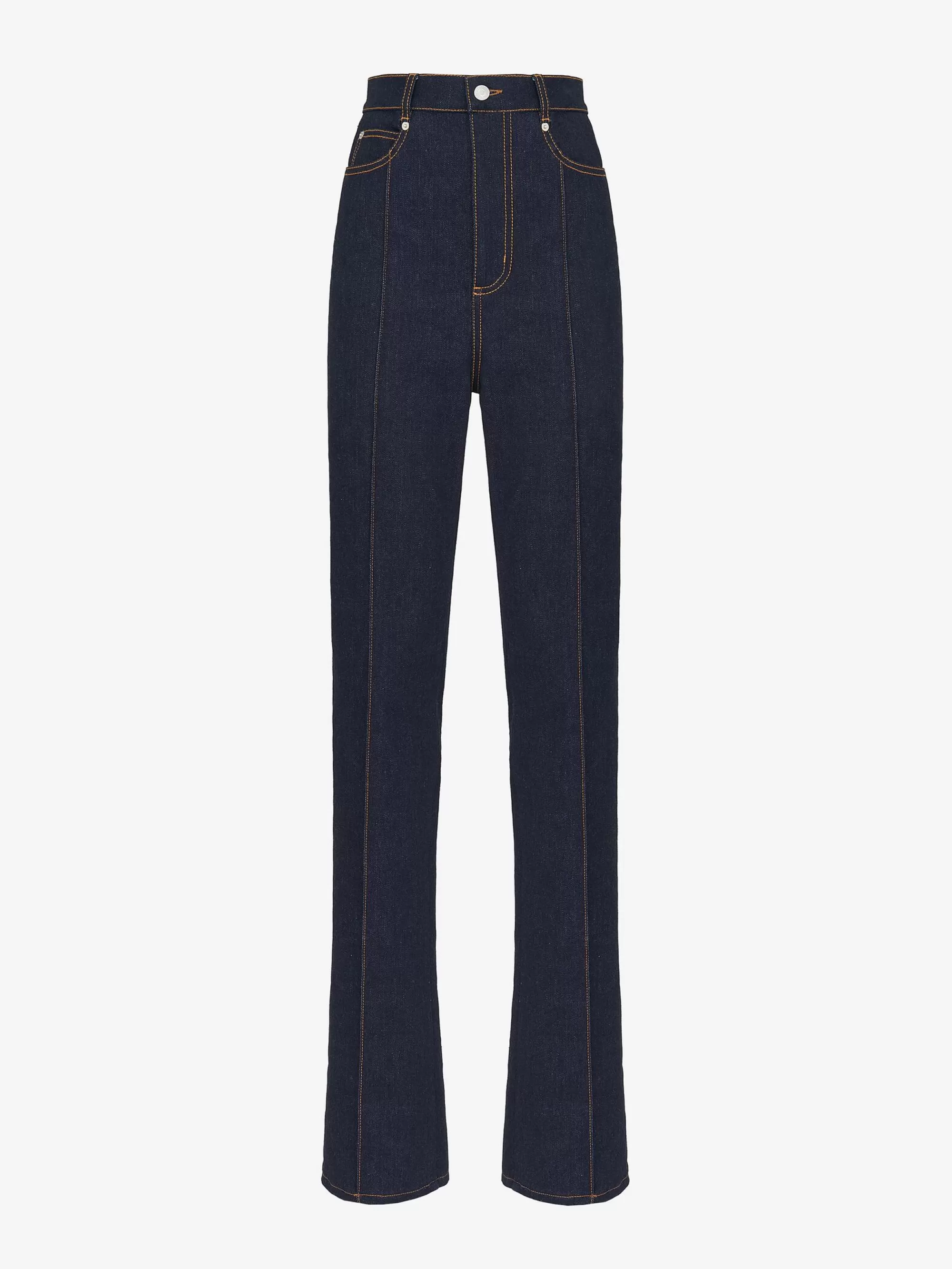 Women's High-waisted Straight Leg Jeans in >Alexander McQueen Store