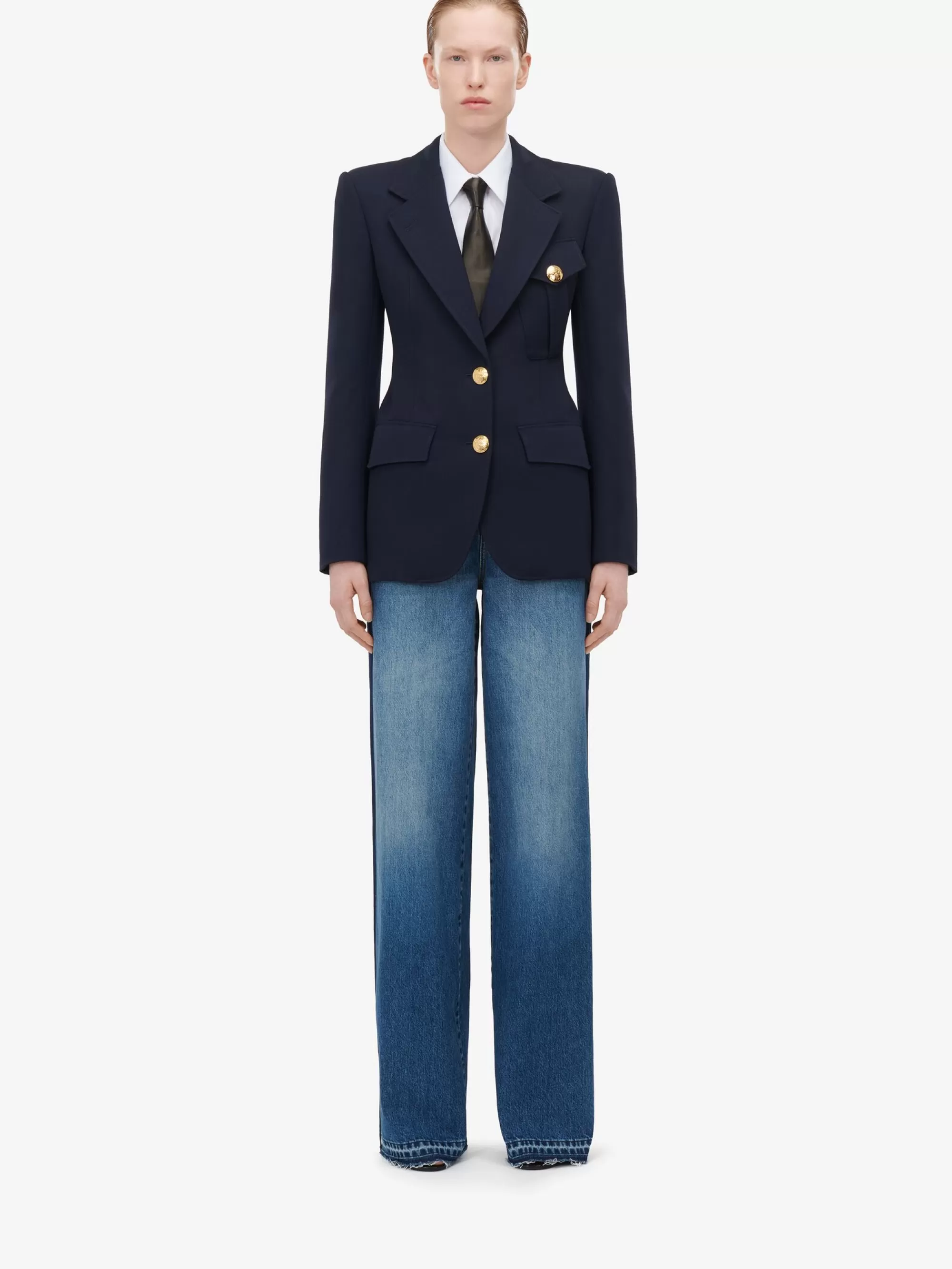 Women's High-waisted Wide Leg Jeans in >Alexander McQueen Store