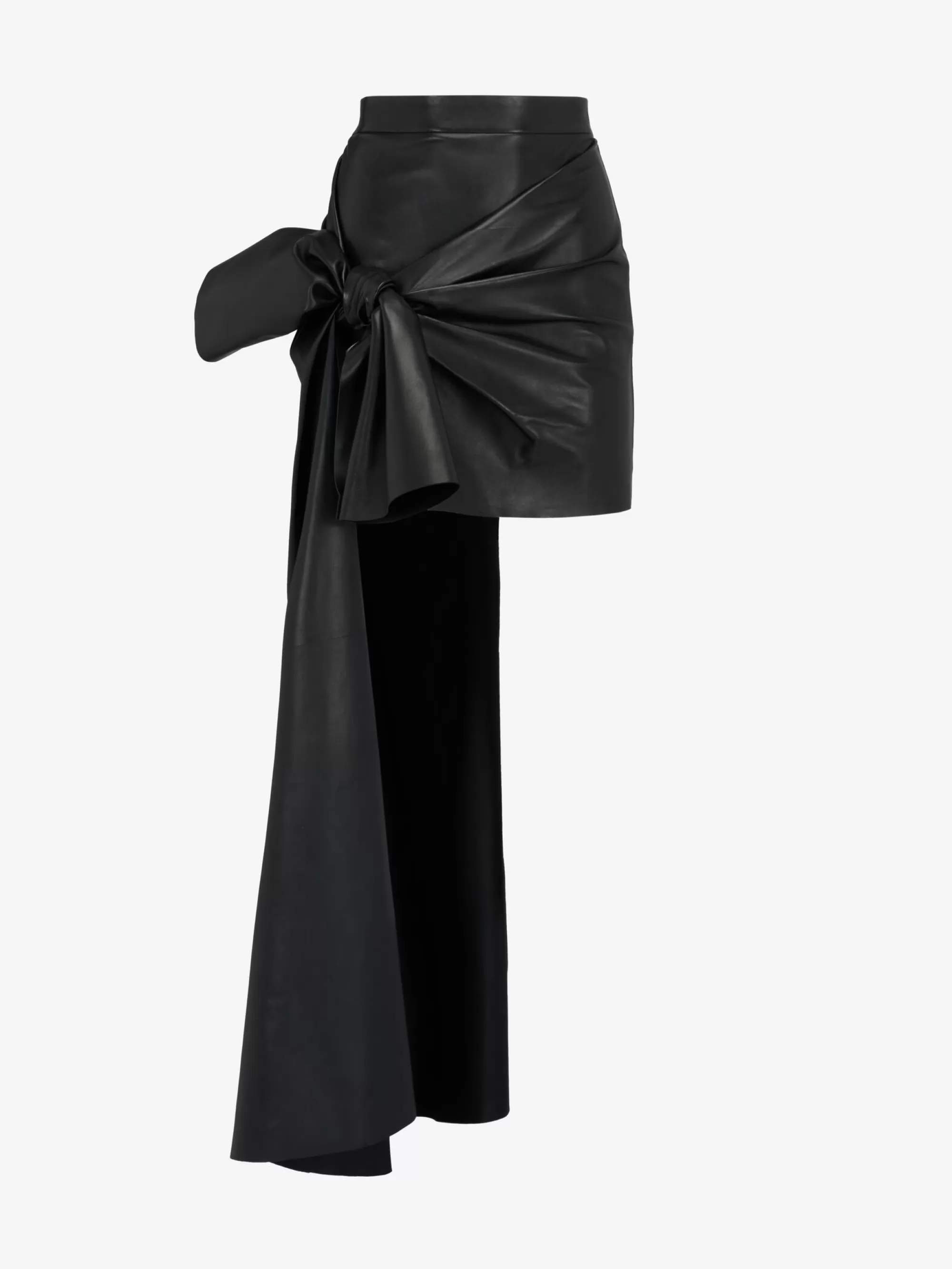 Women's Knotted Drape Mini Skirt in >Alexander McQueen Fashion