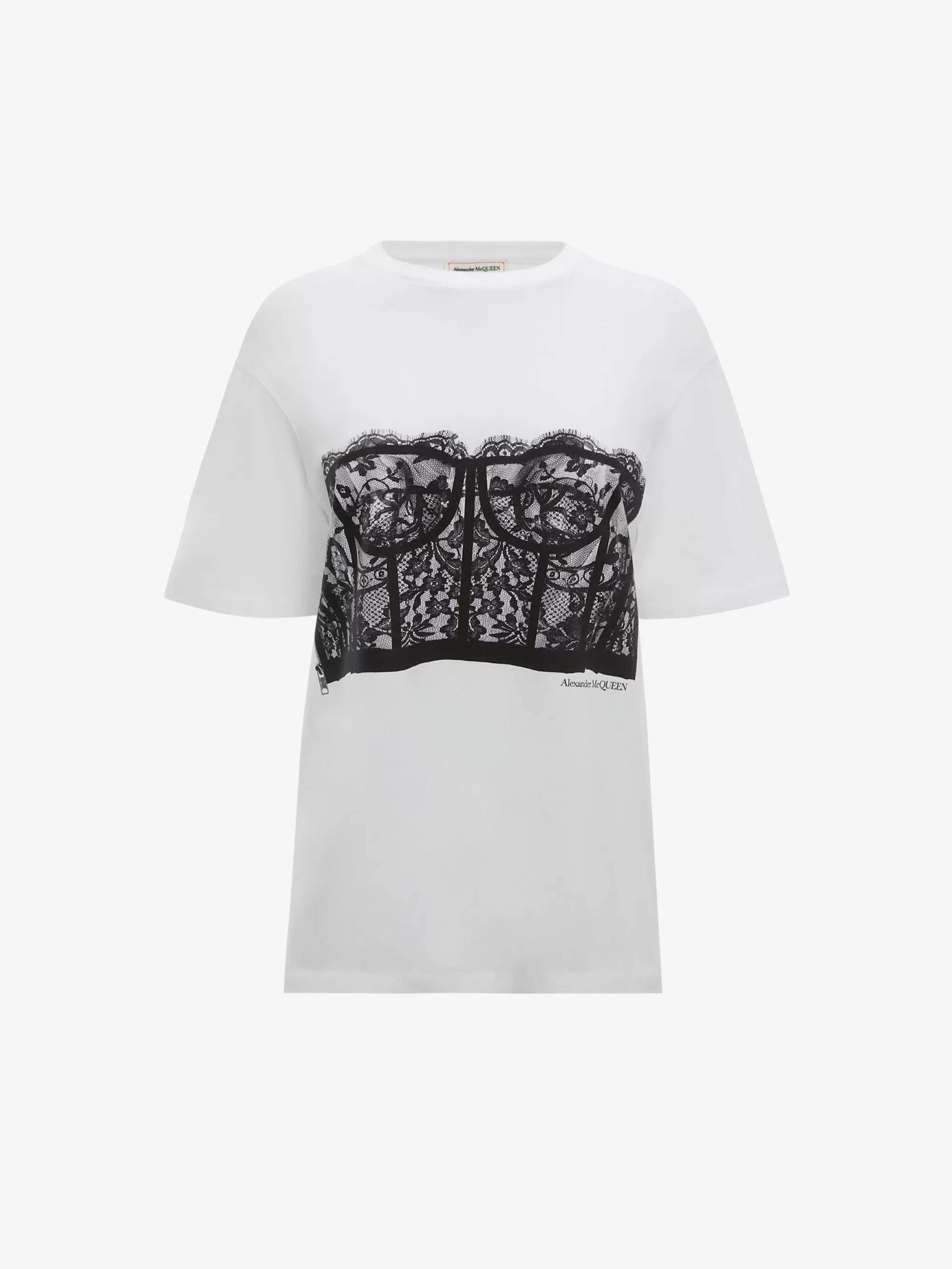 Women's Lace Corset T-shirt in >Alexander McQueen Flash Sale