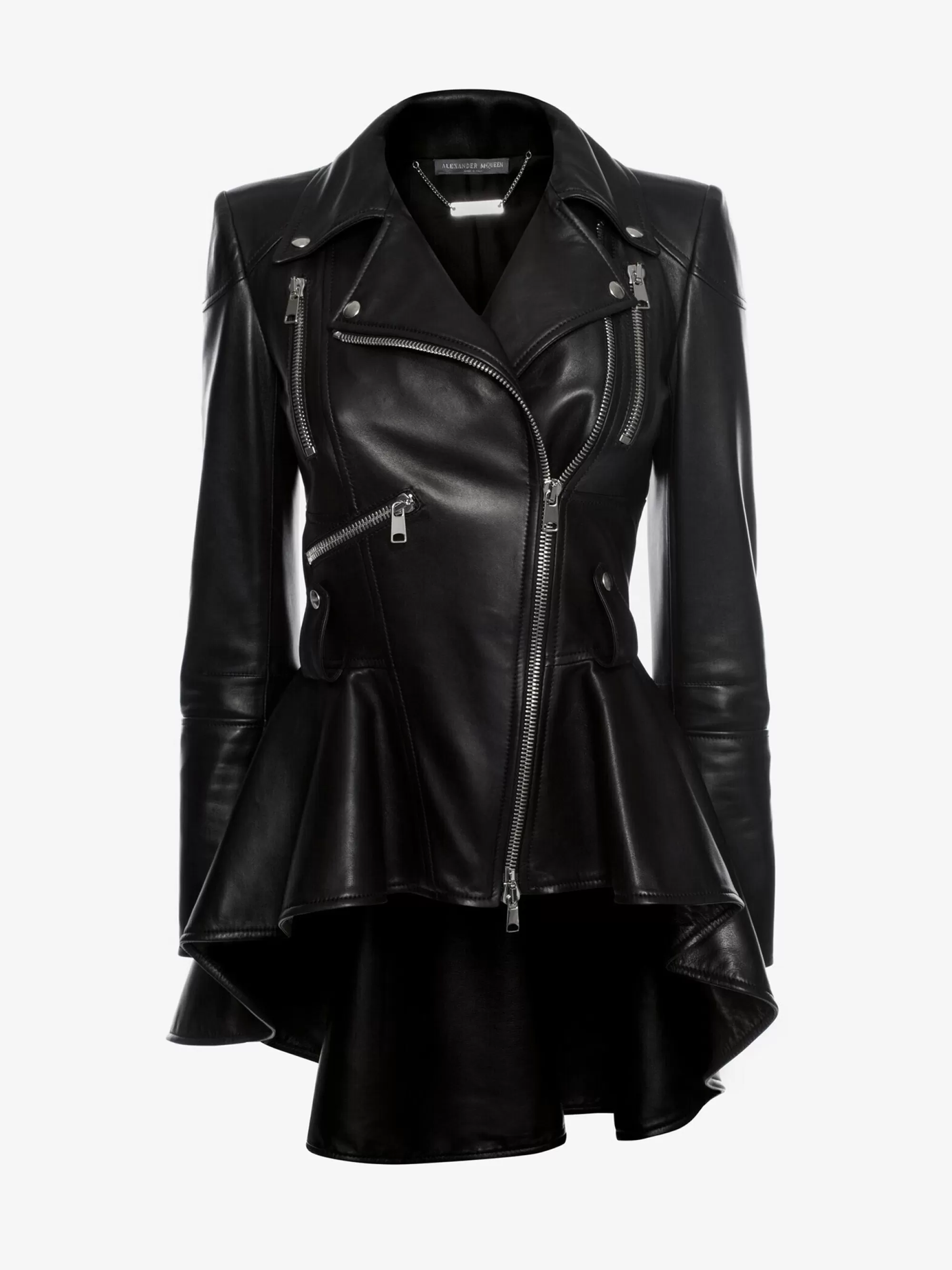 Women's Leather Biker Jacket in >Alexander McQueen Store