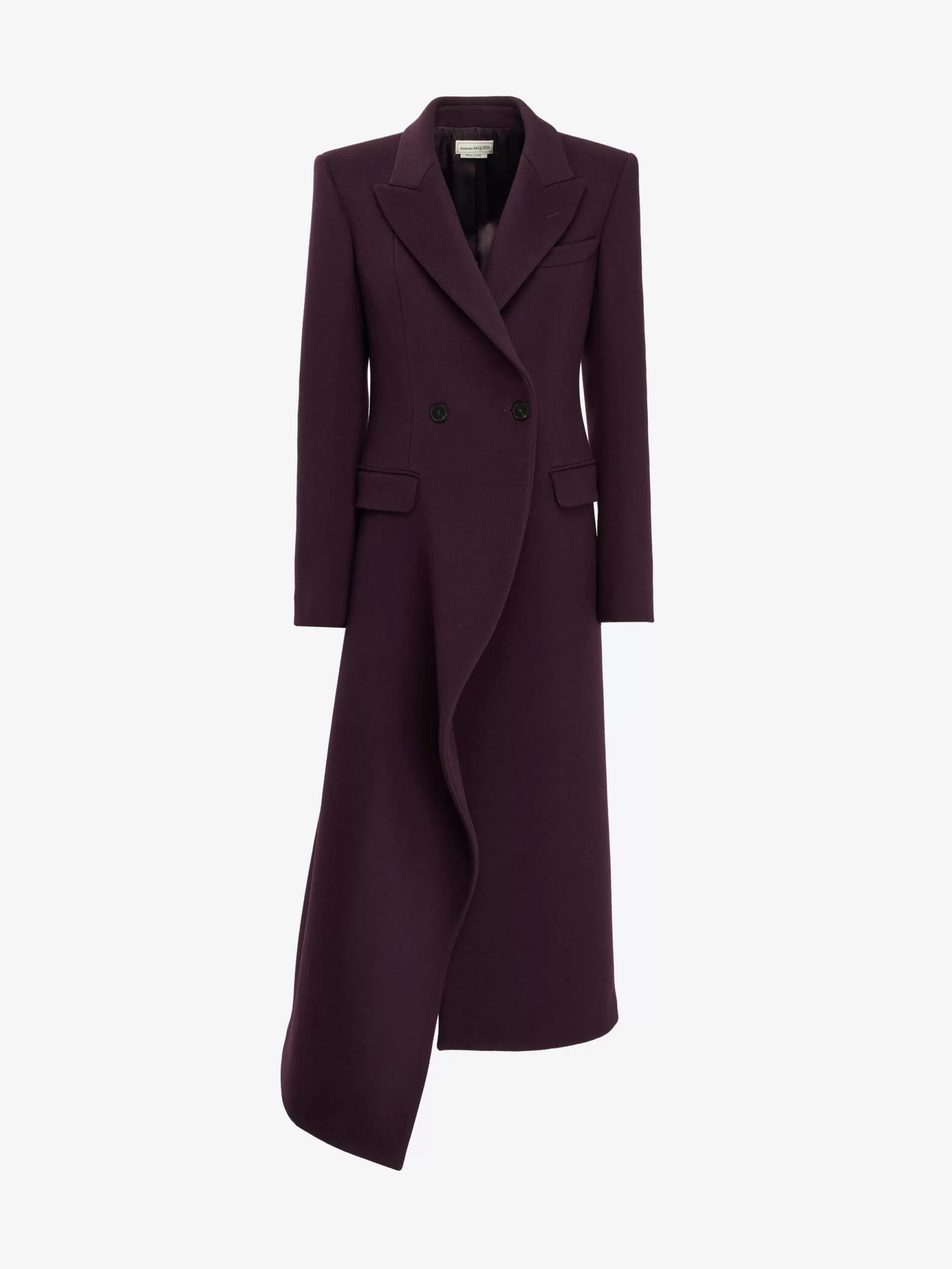 Women's Long Draped Coat in >Alexander McQueen Sale