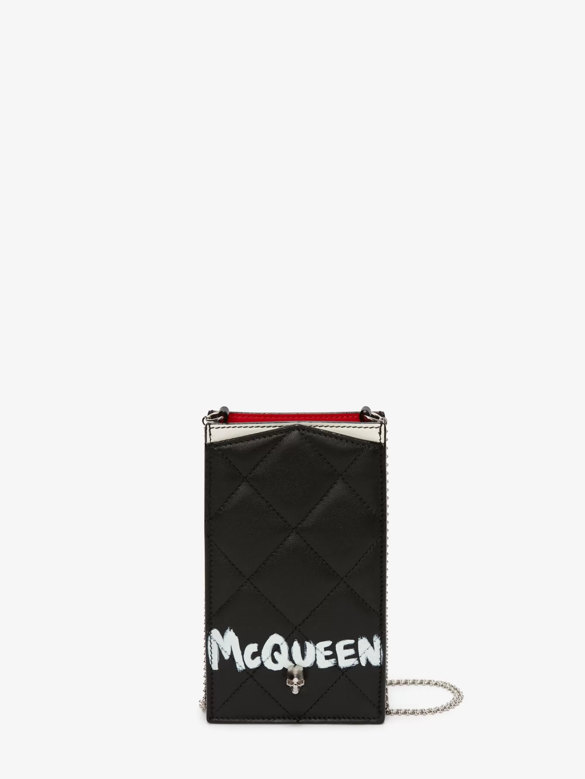 Women's McQueen Graffiti Phone Case With Chain in >Alexander McQueen Outlet