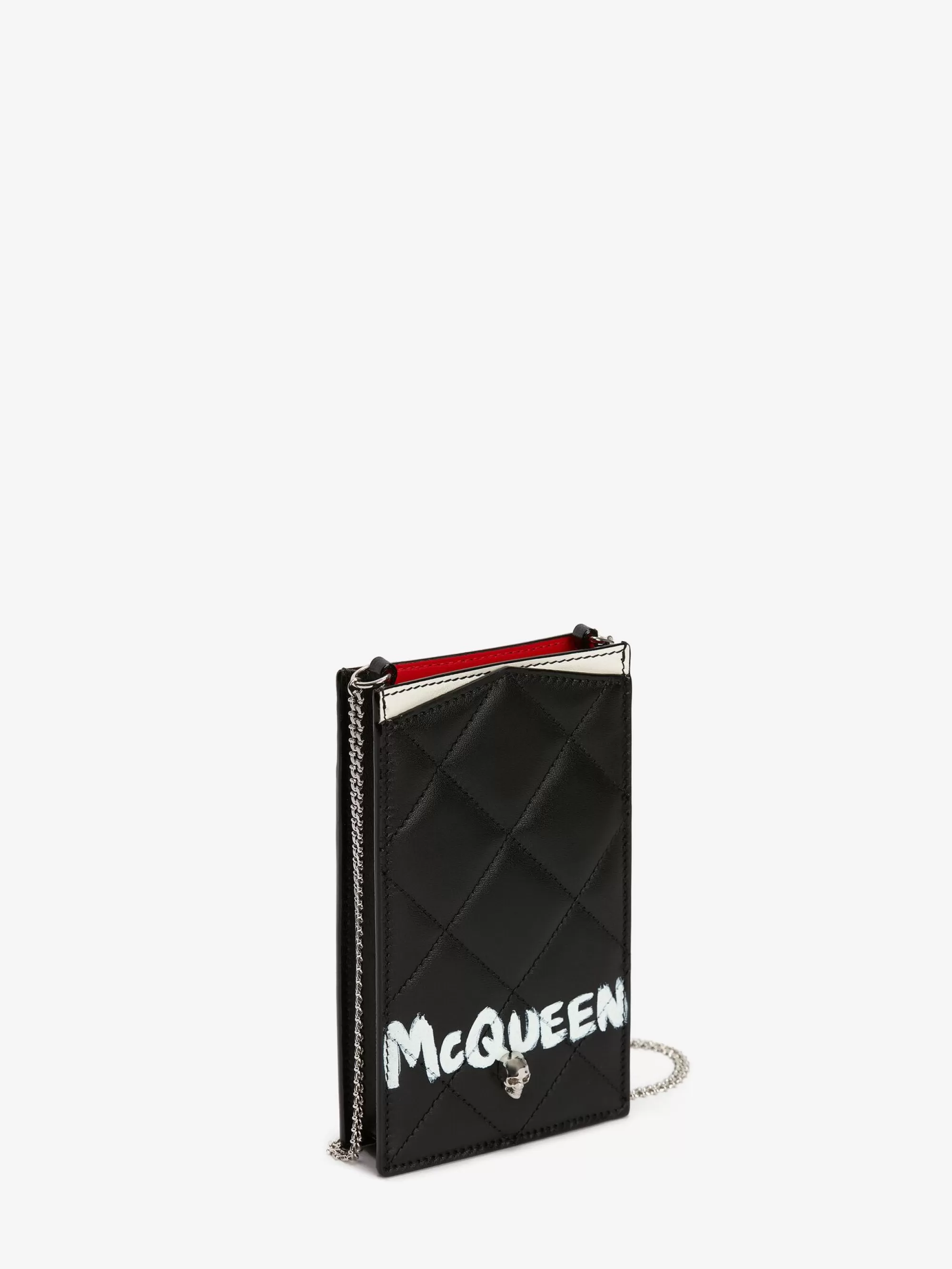 Women's McQueen Graffiti Phone Case With Chain in >Alexander McQueen Outlet