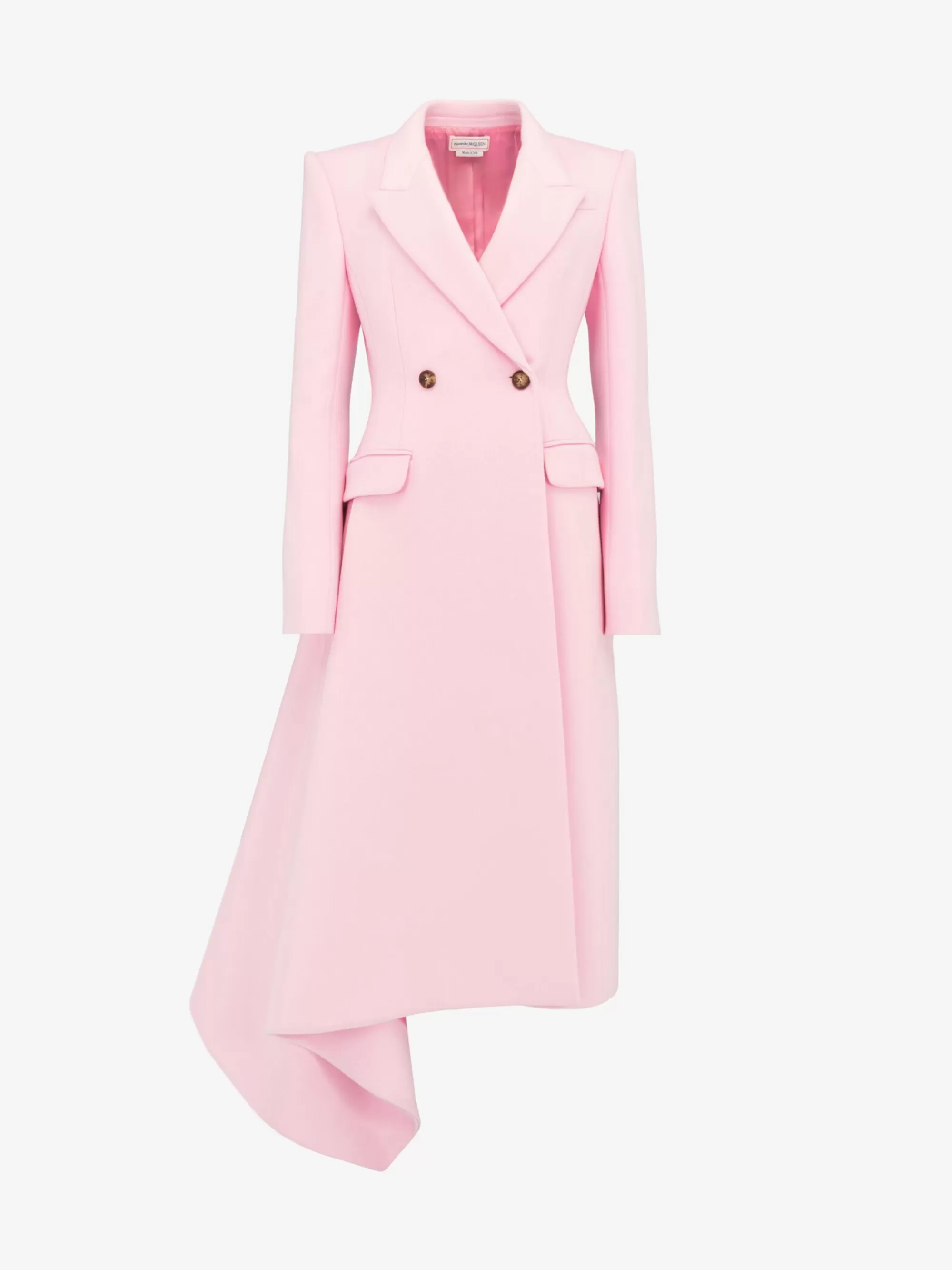 Women's Midi Draped Coat in >Alexander McQueen Cheap