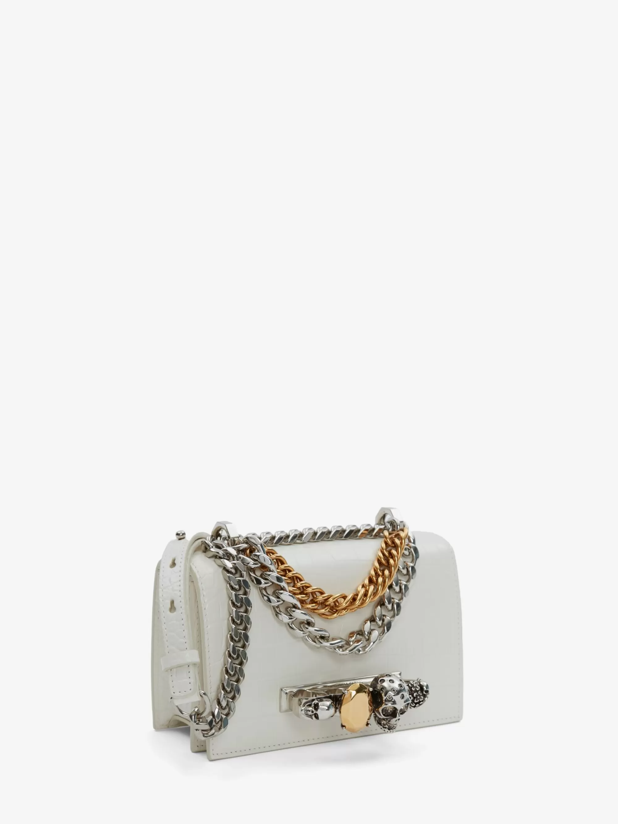 Women's Mini Jewelled Satchel With Chain in >Alexander McQueen Outlet