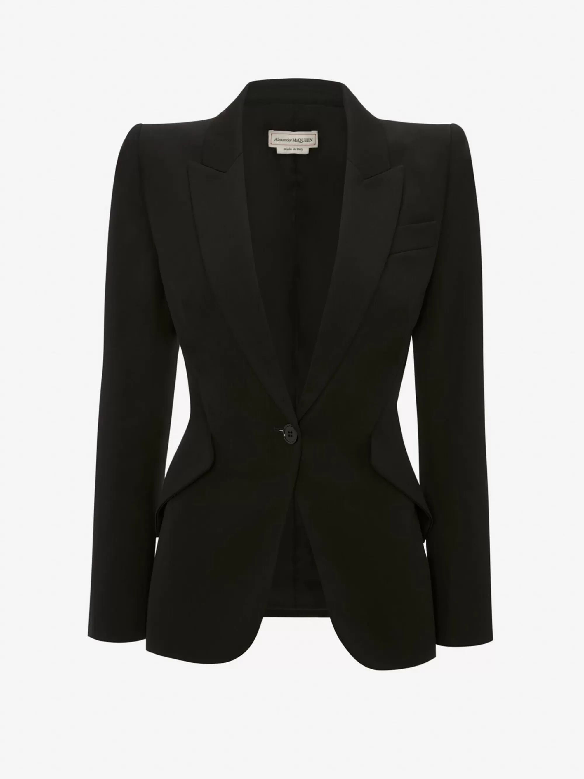 Women's Peak Shoulder Leaf Crepe Jacket in >Alexander McQueen Clearance