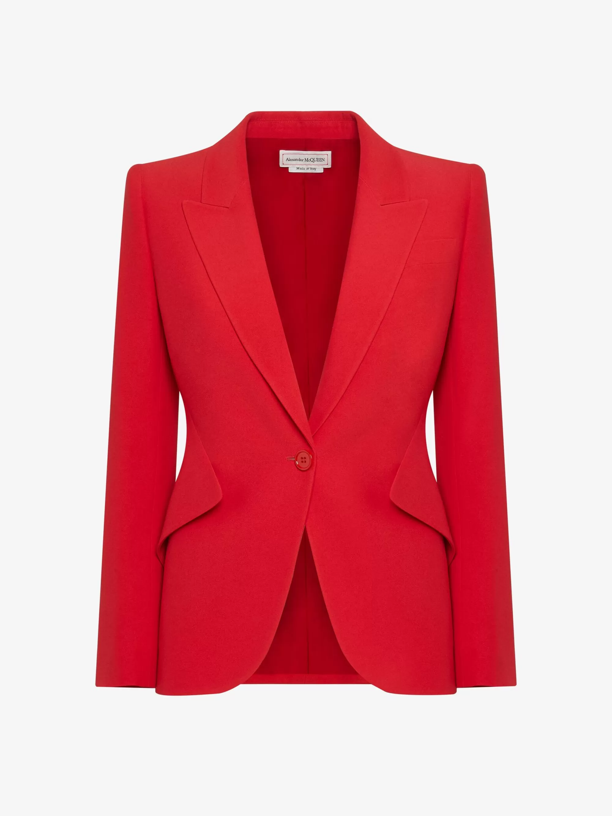 Women's Peak Shoulder Leaf Crepe Jacket in >Alexander McQueen Shop