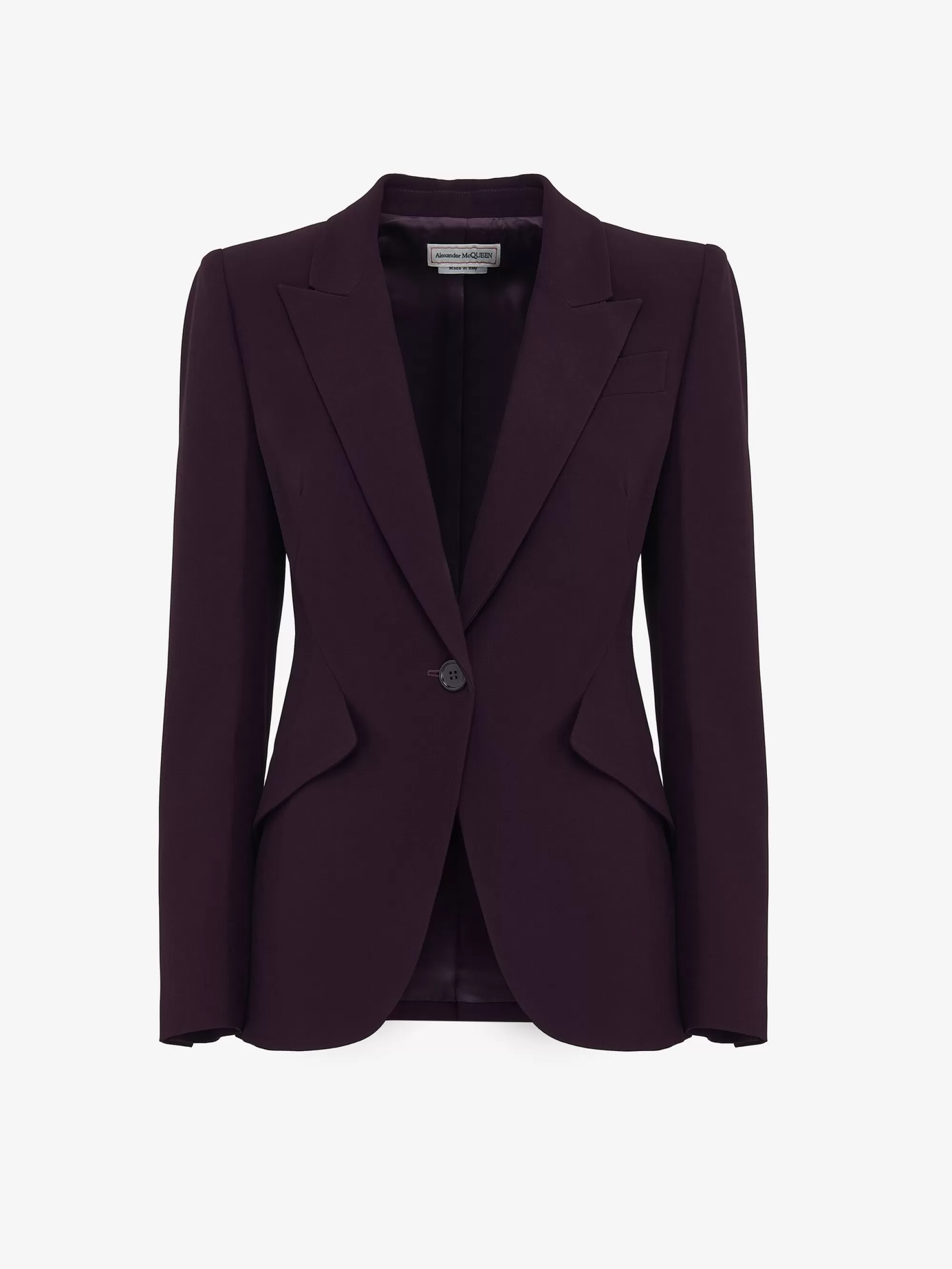 Women's Peak Shoulder Leaf Crepe Jacket in >Alexander McQueen Outlet