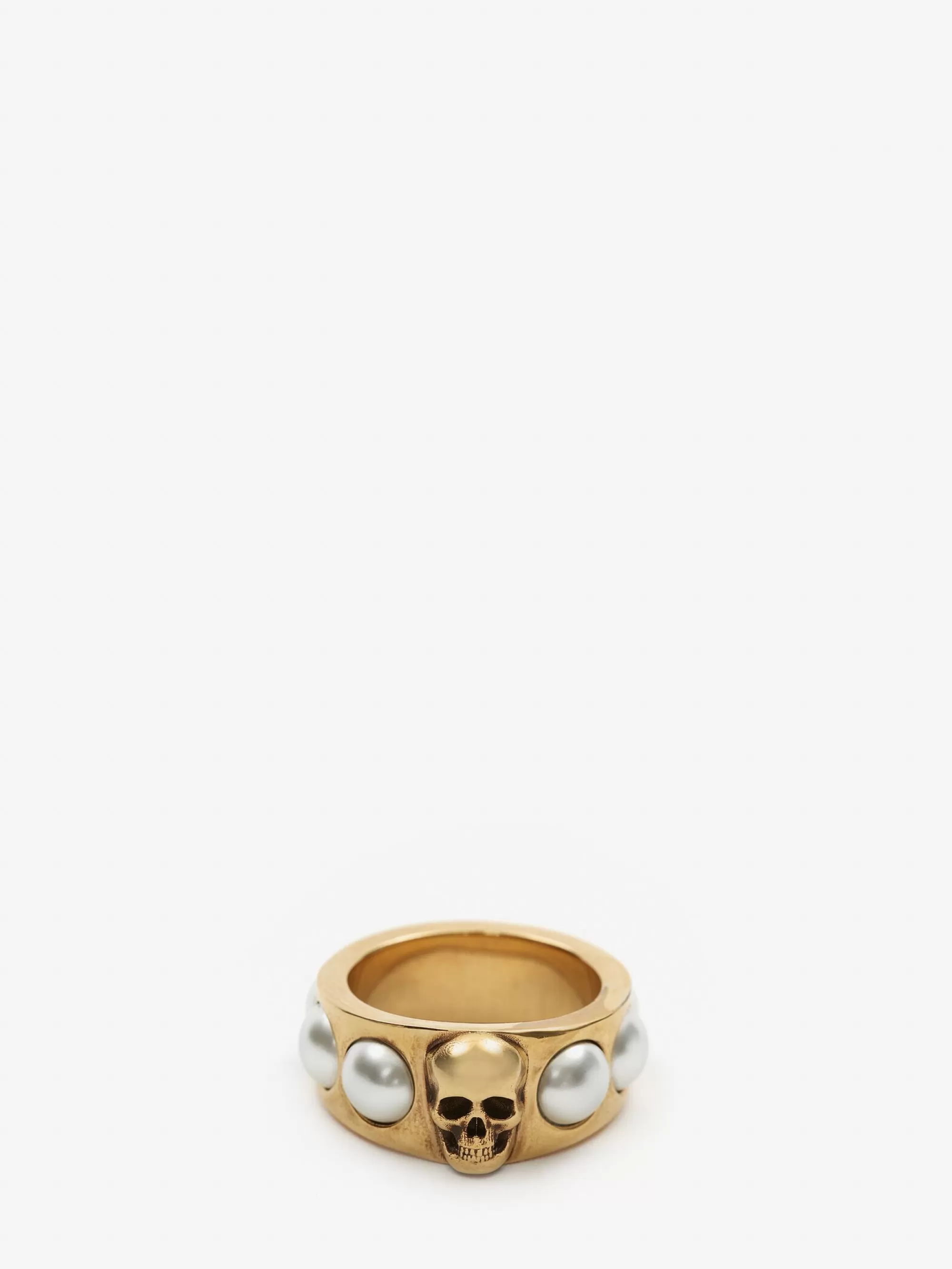 Women's Pearl Skull Ring in >Alexander McQueen Best Sale