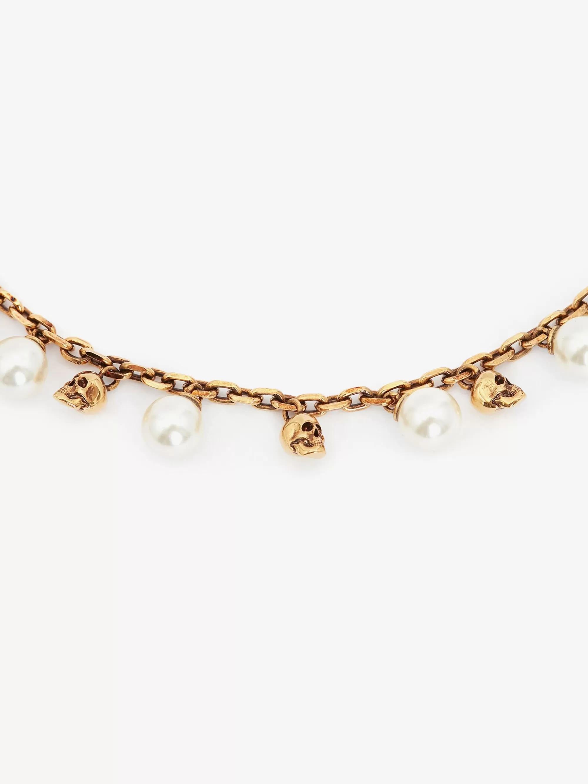 Women's Pearly Skull Necklace in >Alexander McQueen Discount