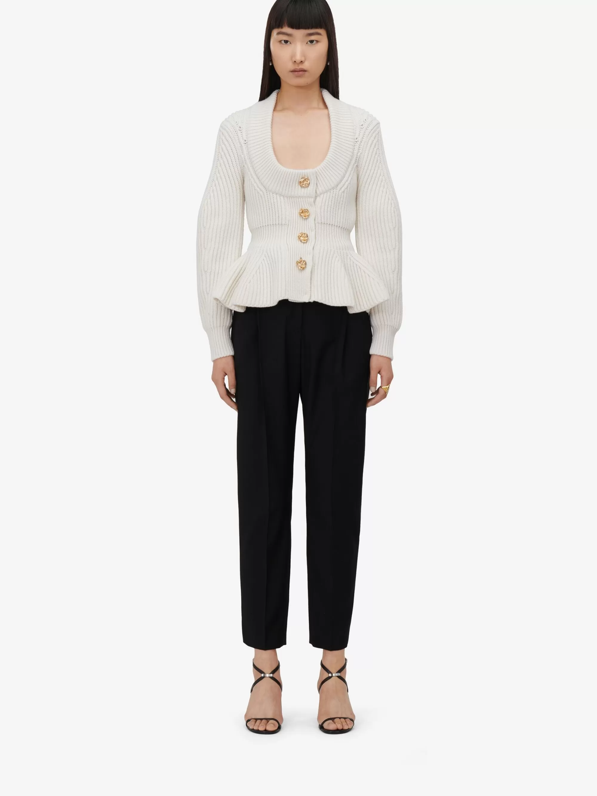 Women's Peplum Cardigan in >Alexander McQueen Best