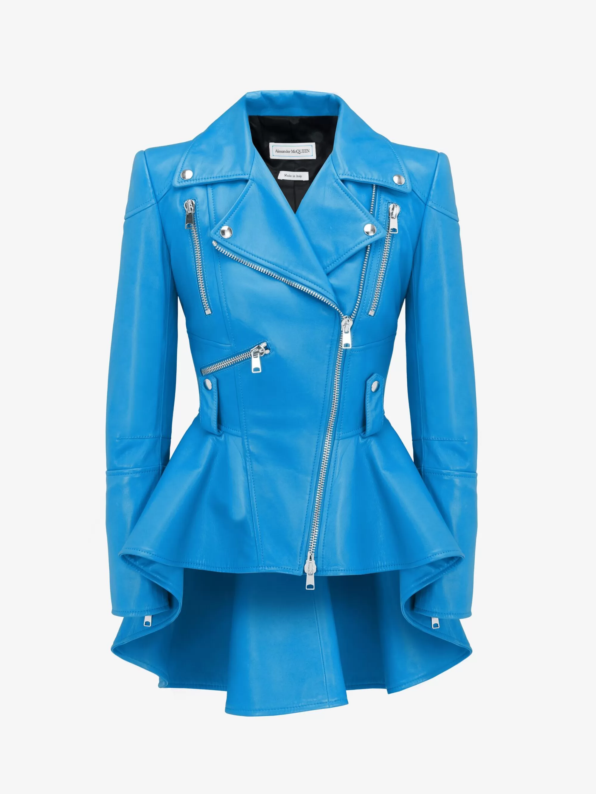 Women's Peplum Leather Jacket in >Alexander McQueen Cheap