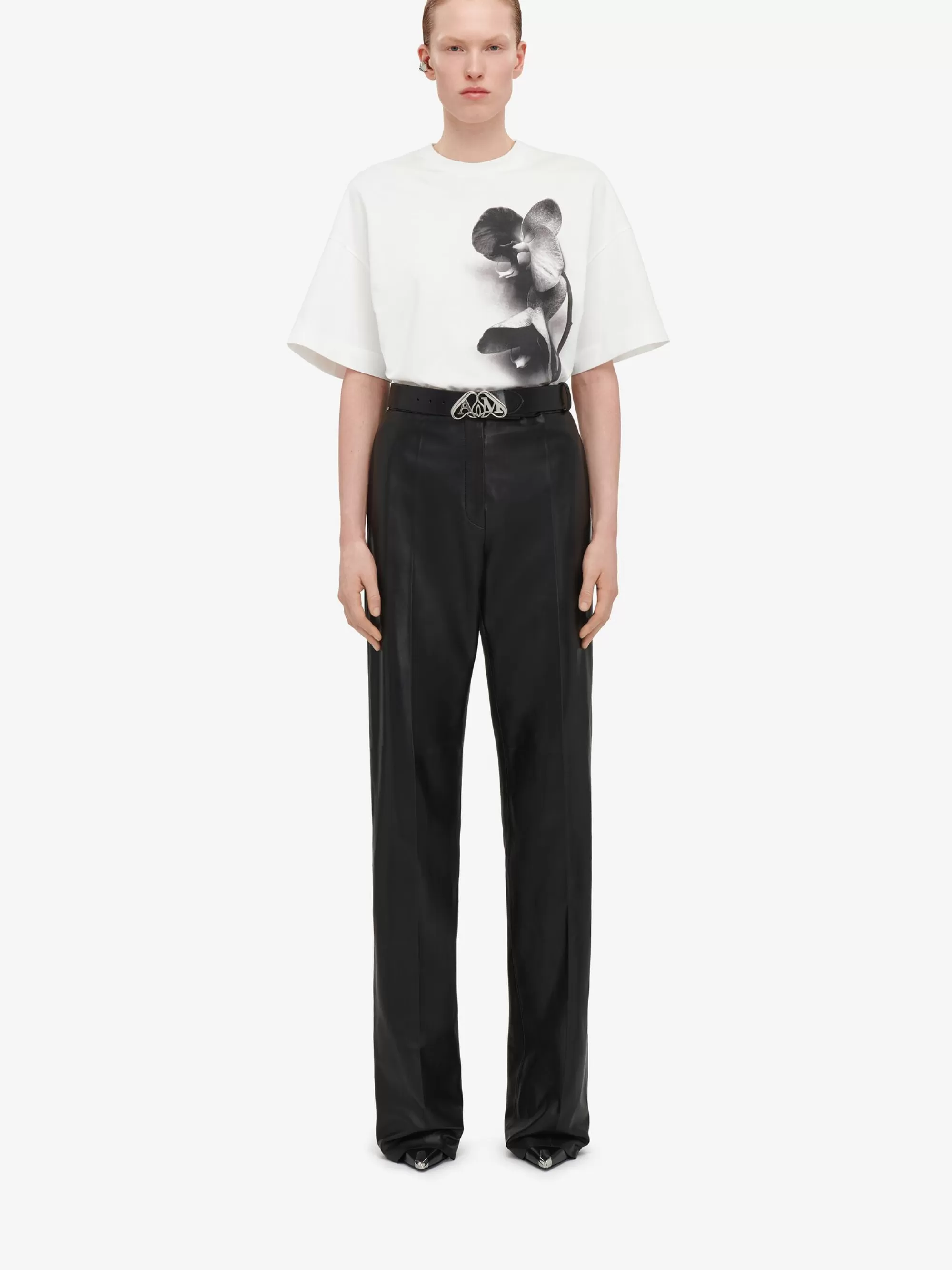 Women's Photographic Orchid Oversized T-shirt in >Alexander McQueen Online