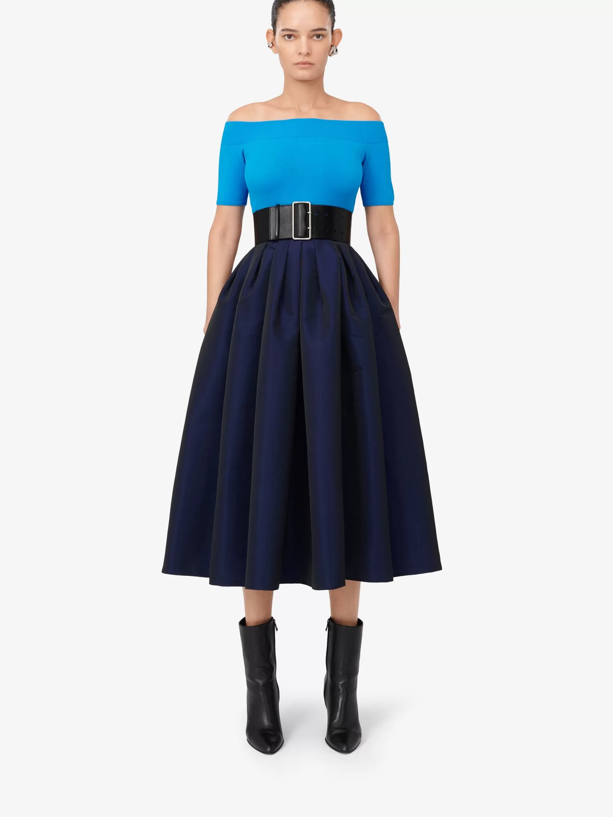 Women's Pleated Midi Skirt in >Alexander McQueen Cheap