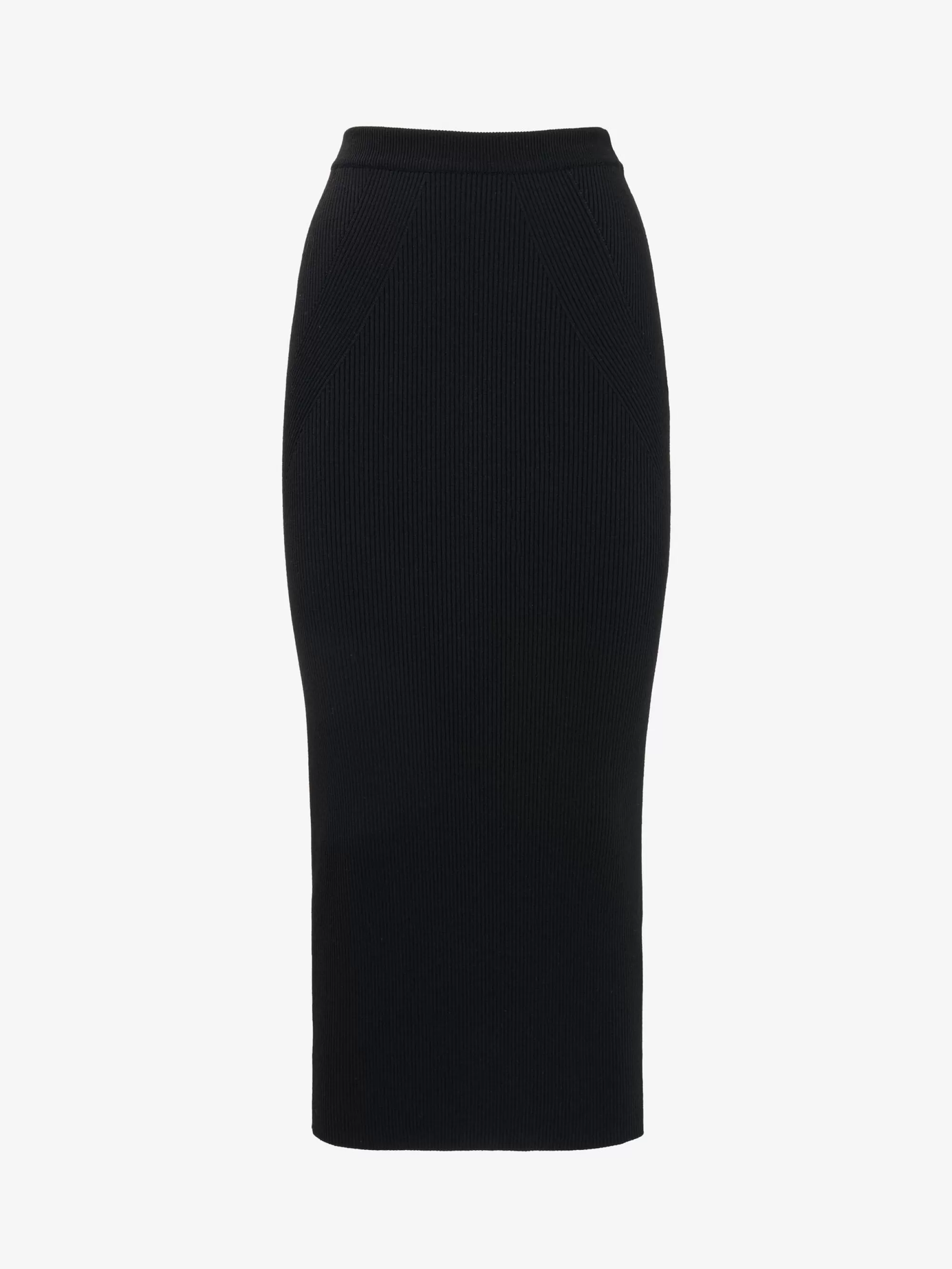 Women's Ribbed-knit Pencil Skirt in >Alexander McQueen Hot