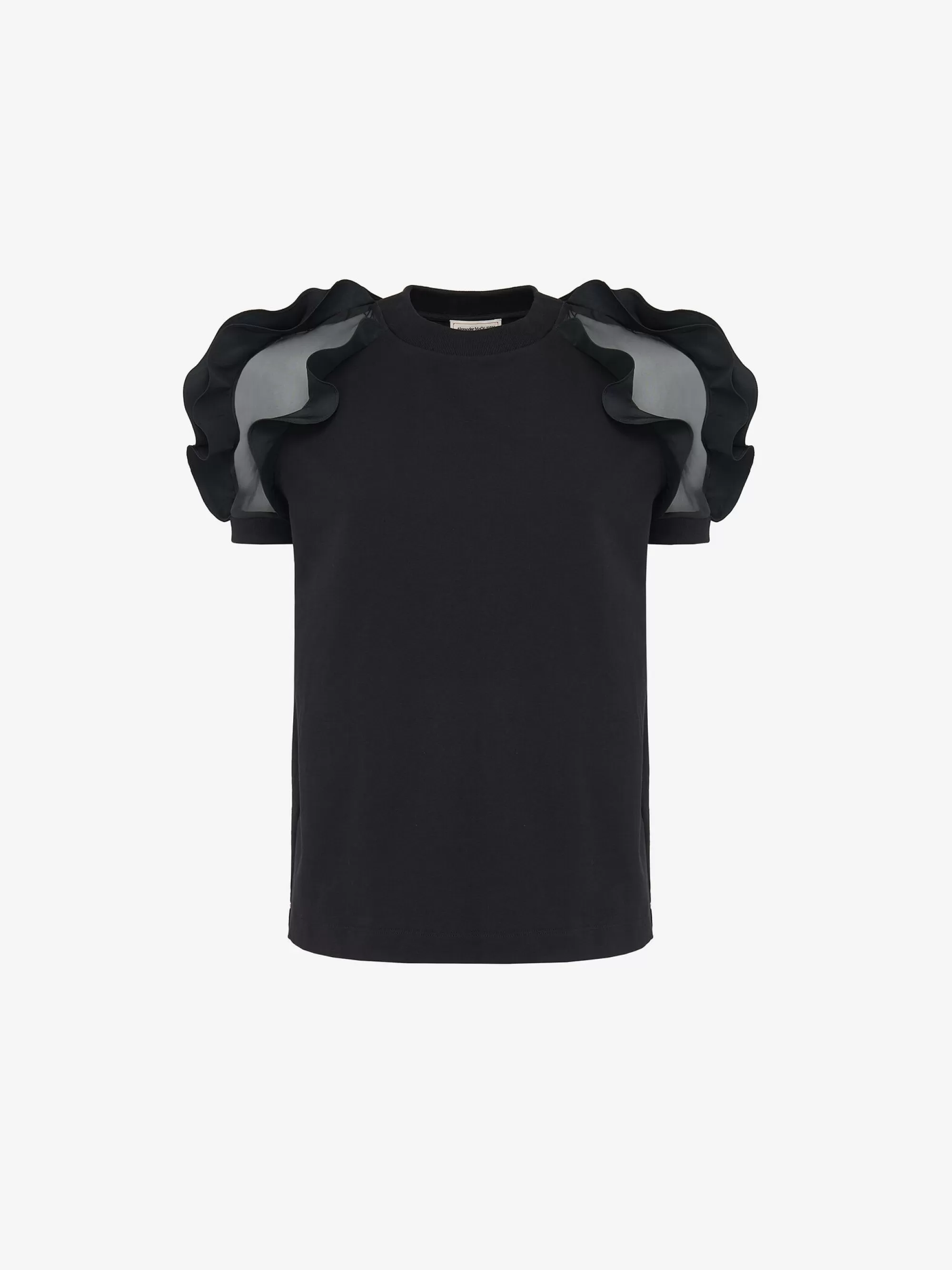 Women's Ruffle Detail T-shirt in >Alexander McQueen Discount