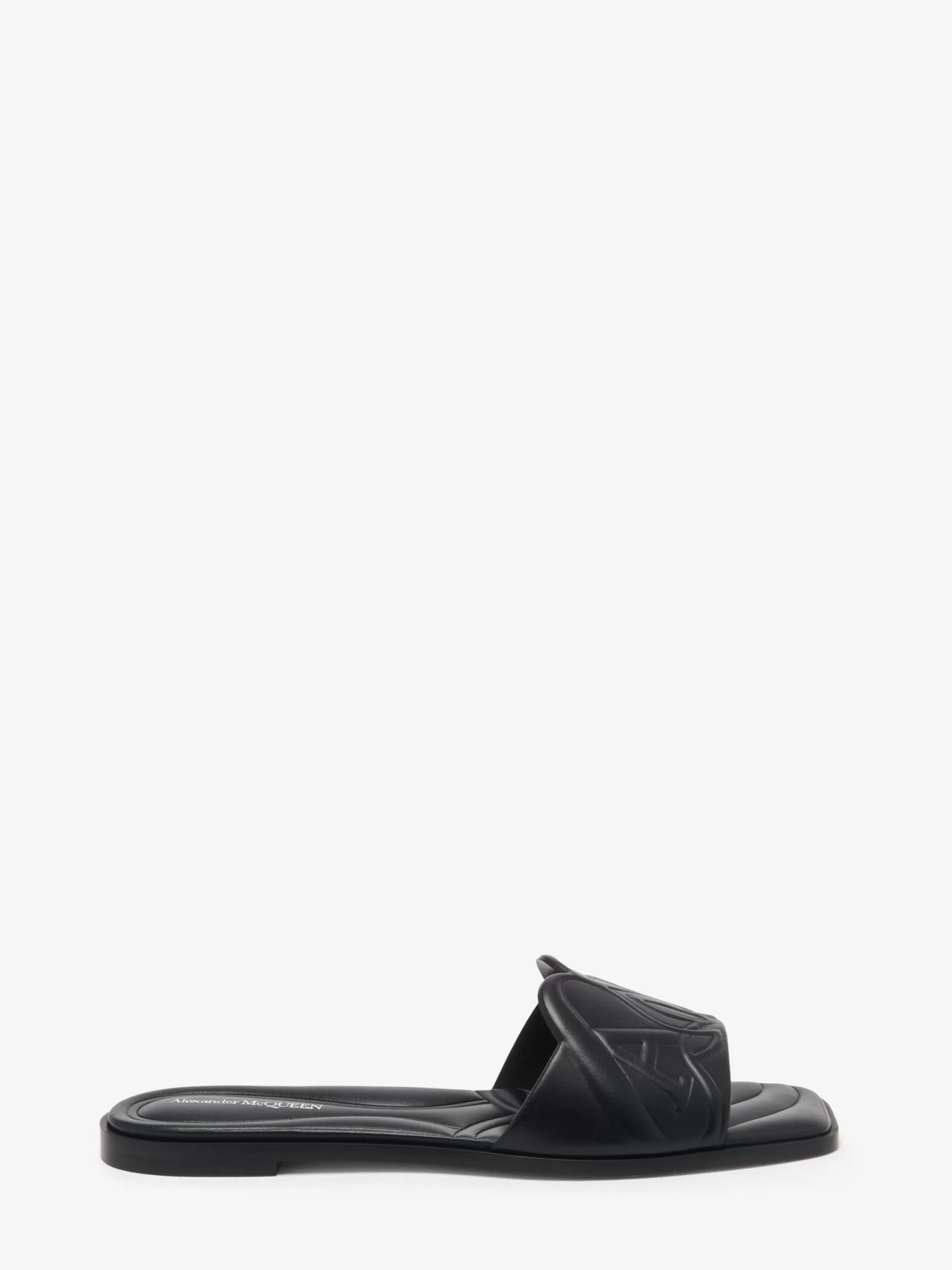 Women's Seal Flat Slide Sandal in >Alexander McQueen Sale