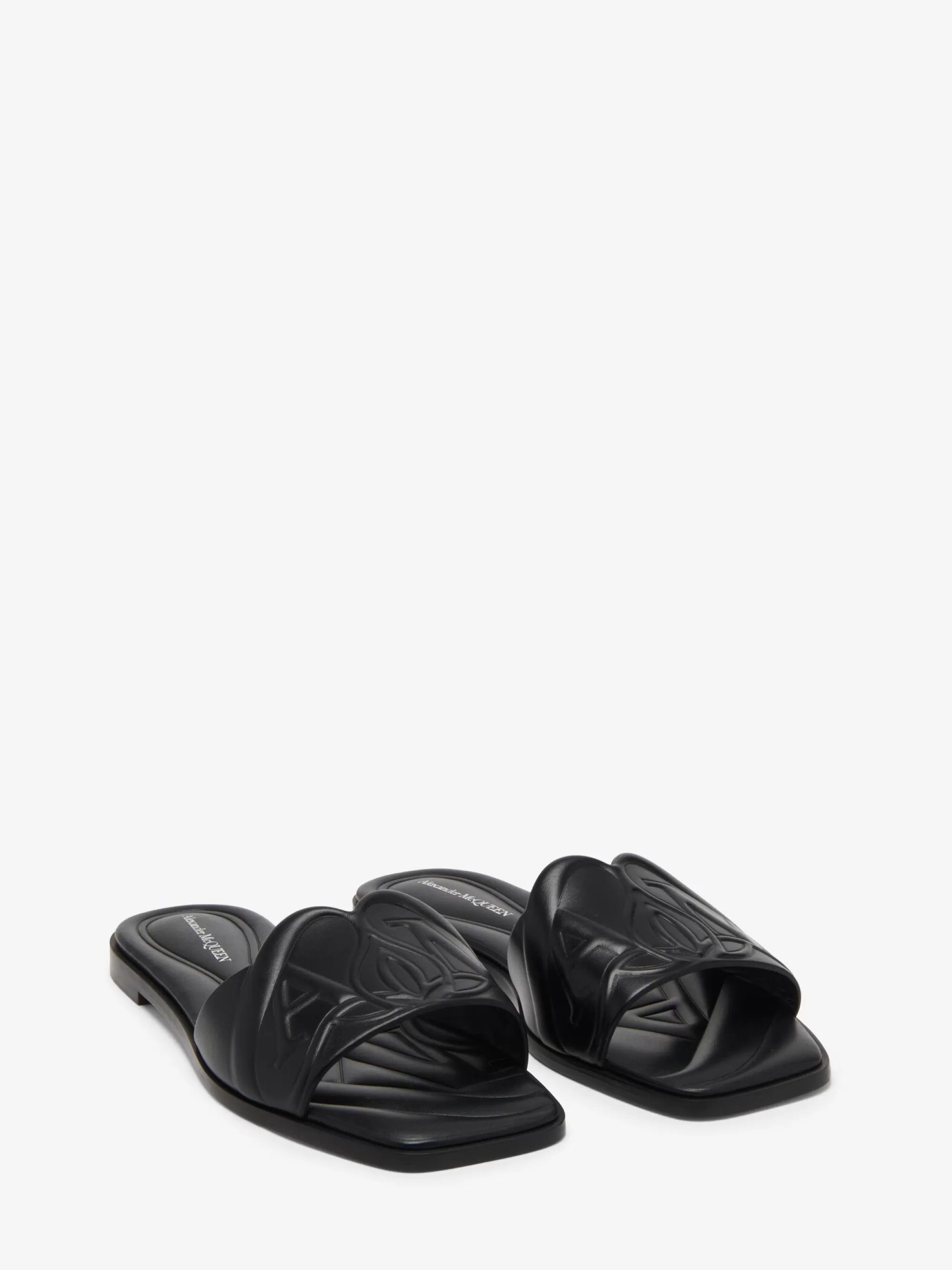 Women's Seal Flat Slide Sandal in >Alexander McQueen Sale